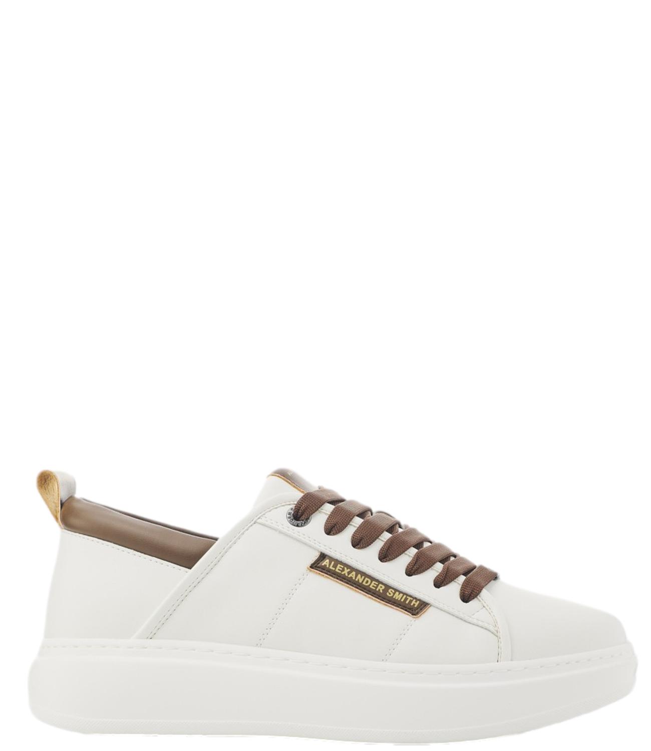 Alexander Smith sneakers Eco Wembley bianca e marrone uomo