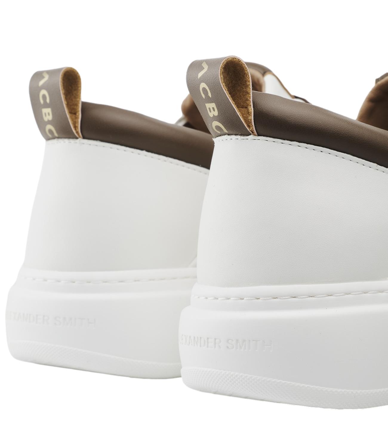 Alexander Smith sneakers Eco Wembley bianca e marrone uomo