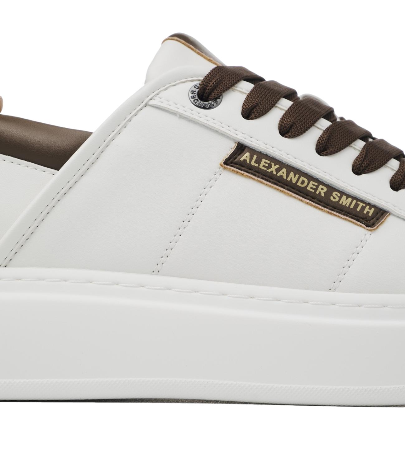 Alexander Smith sneakers Eco Wembley bianca e marrone uomo