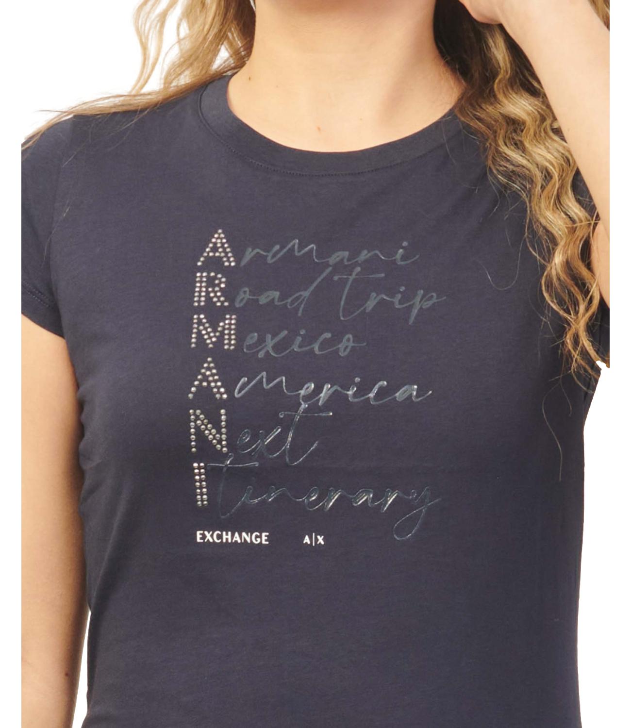 T-shirt Armani Exchange blu donna