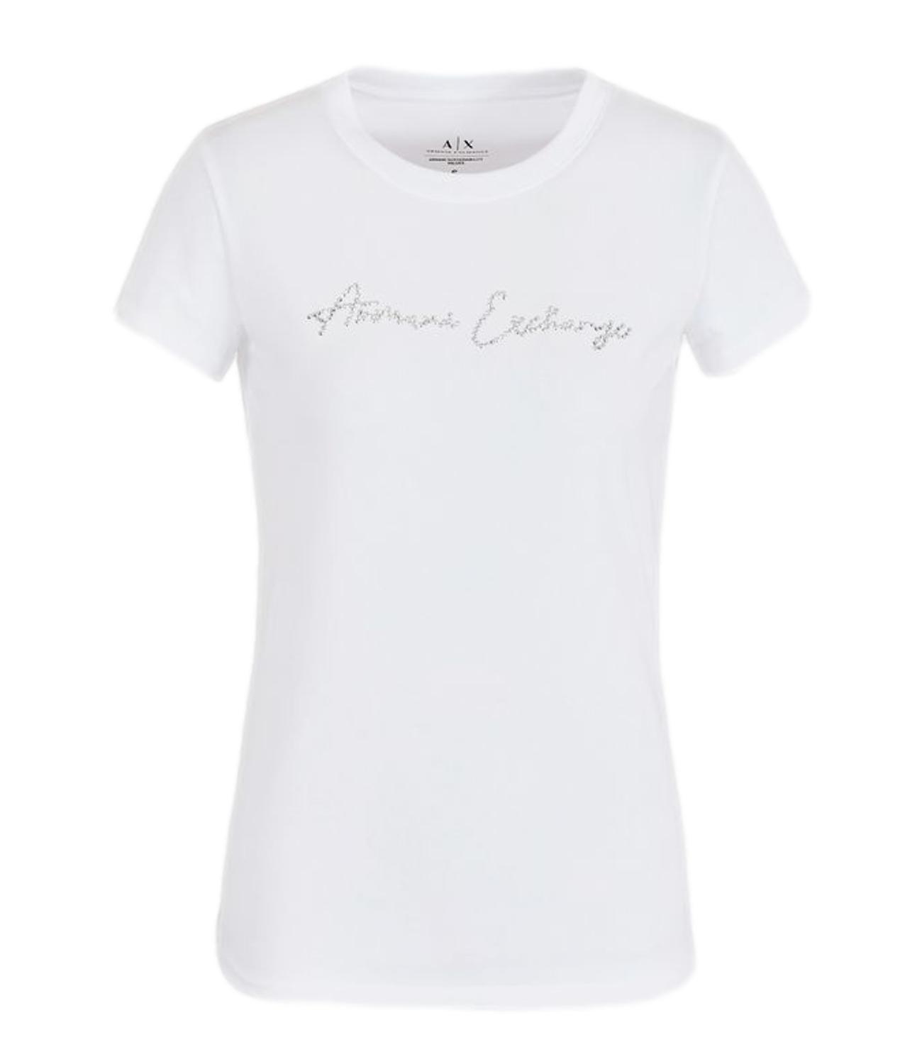 T-shirt Armani Exchange bianca donna