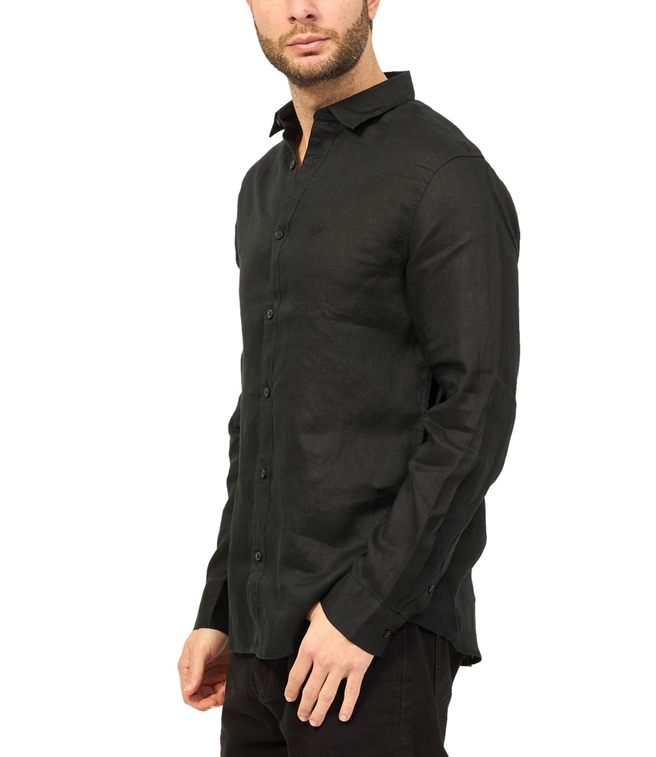Camicia Armani Exchange nera in lino