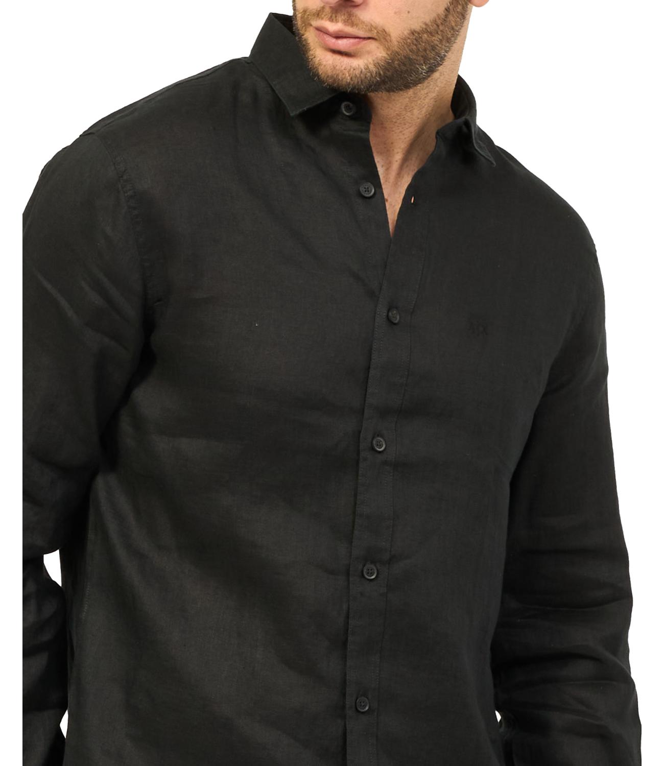 Camicia Armani Exchange nera in lino