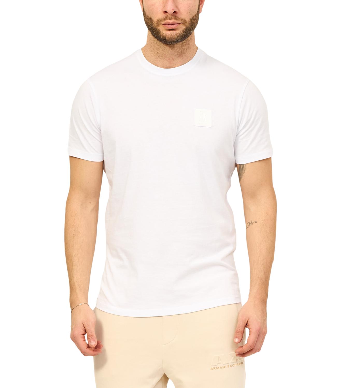 T-shirt Armani Exchange bianca con patch logo