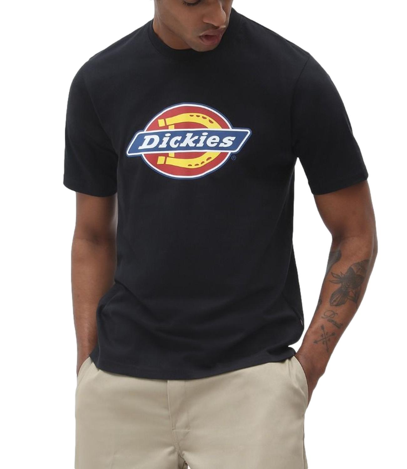 T-shirt Dickies nera con logo grande