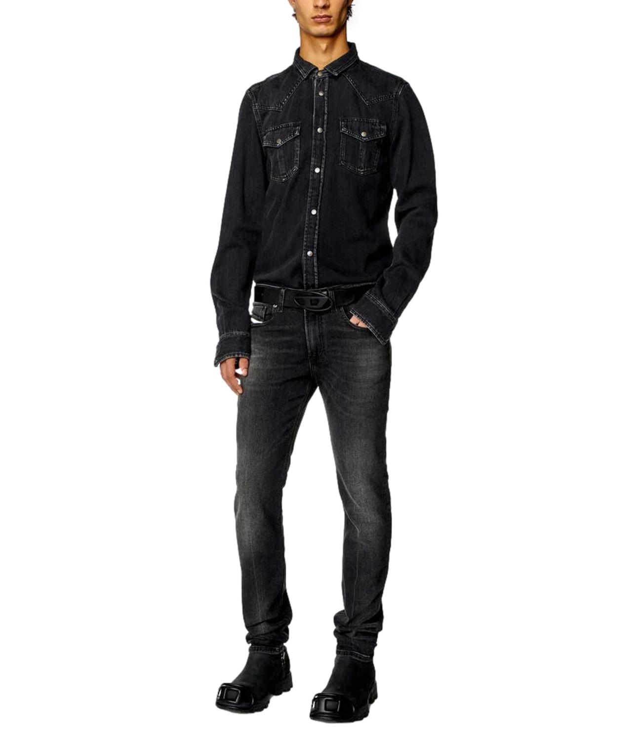 Diesel Skinny Jeans nero uomo Sleenker