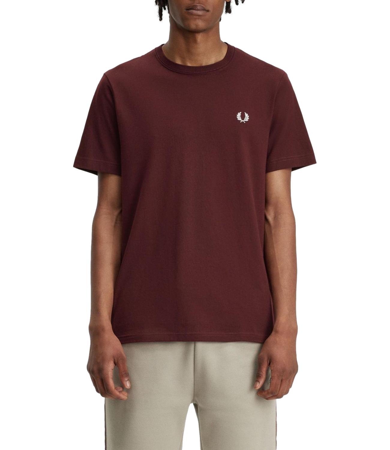 Fred Perry t-shirt bordeaux Crew neck