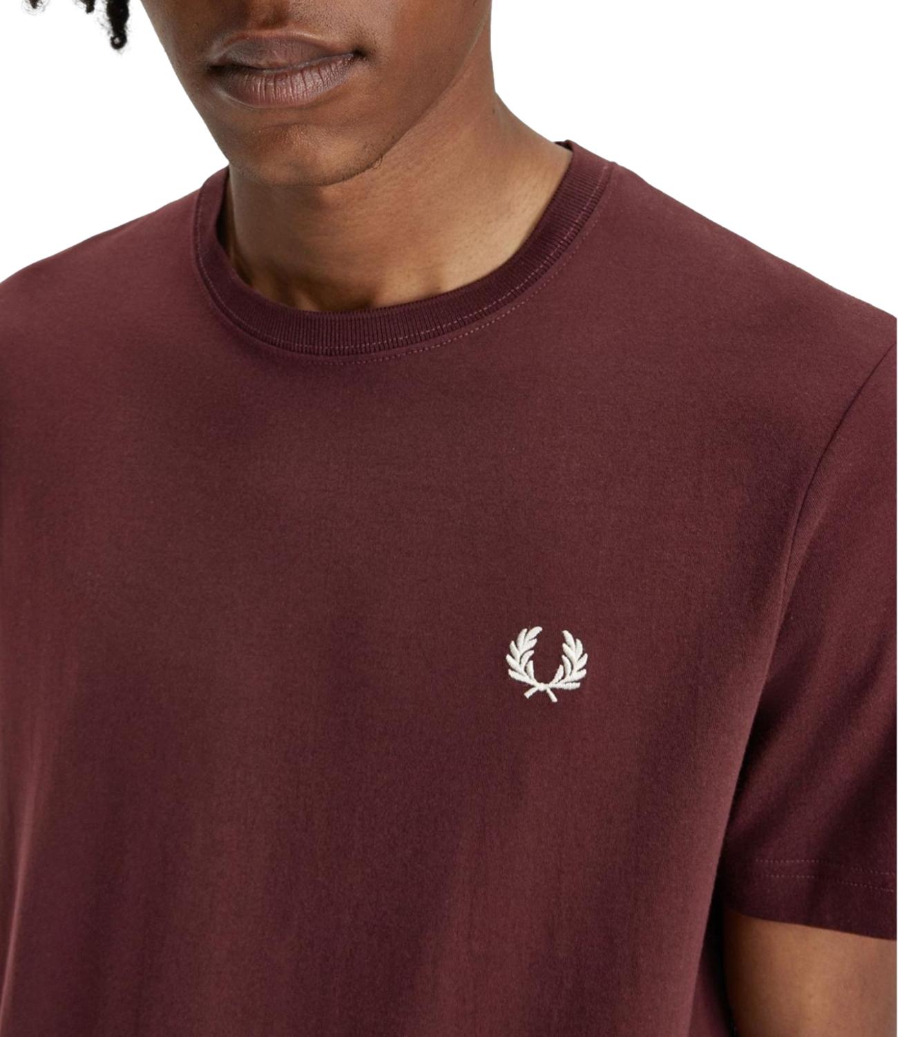 Fred Perry t-shirt bordeaux Crew neck