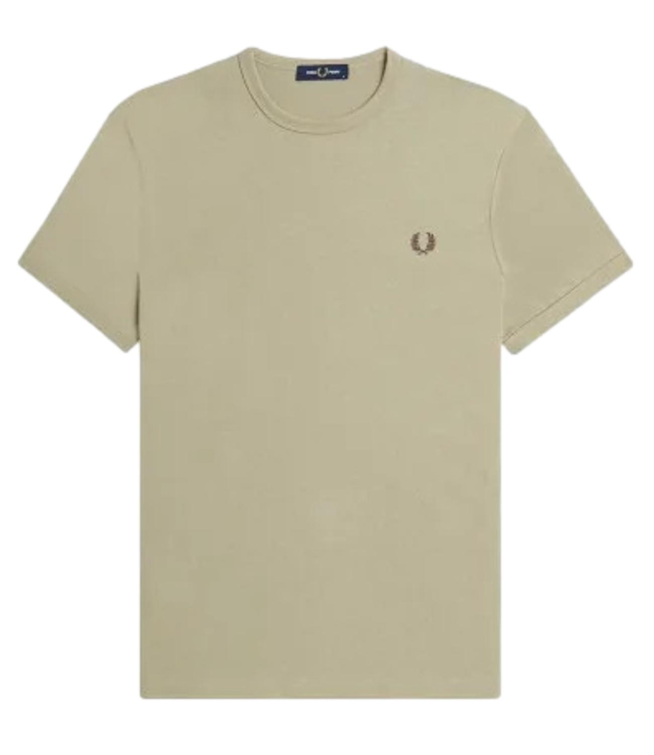 Fred Perry t-shirt bordeaux uomo ringer