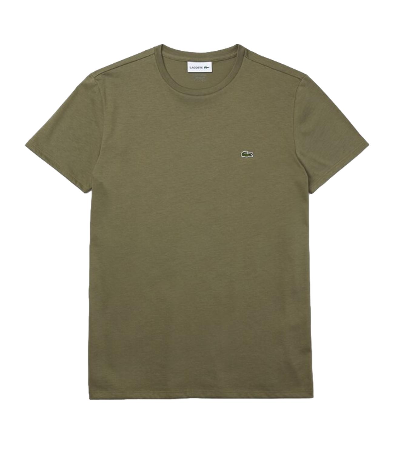 T-shirt Lacoste verde militare girocollo