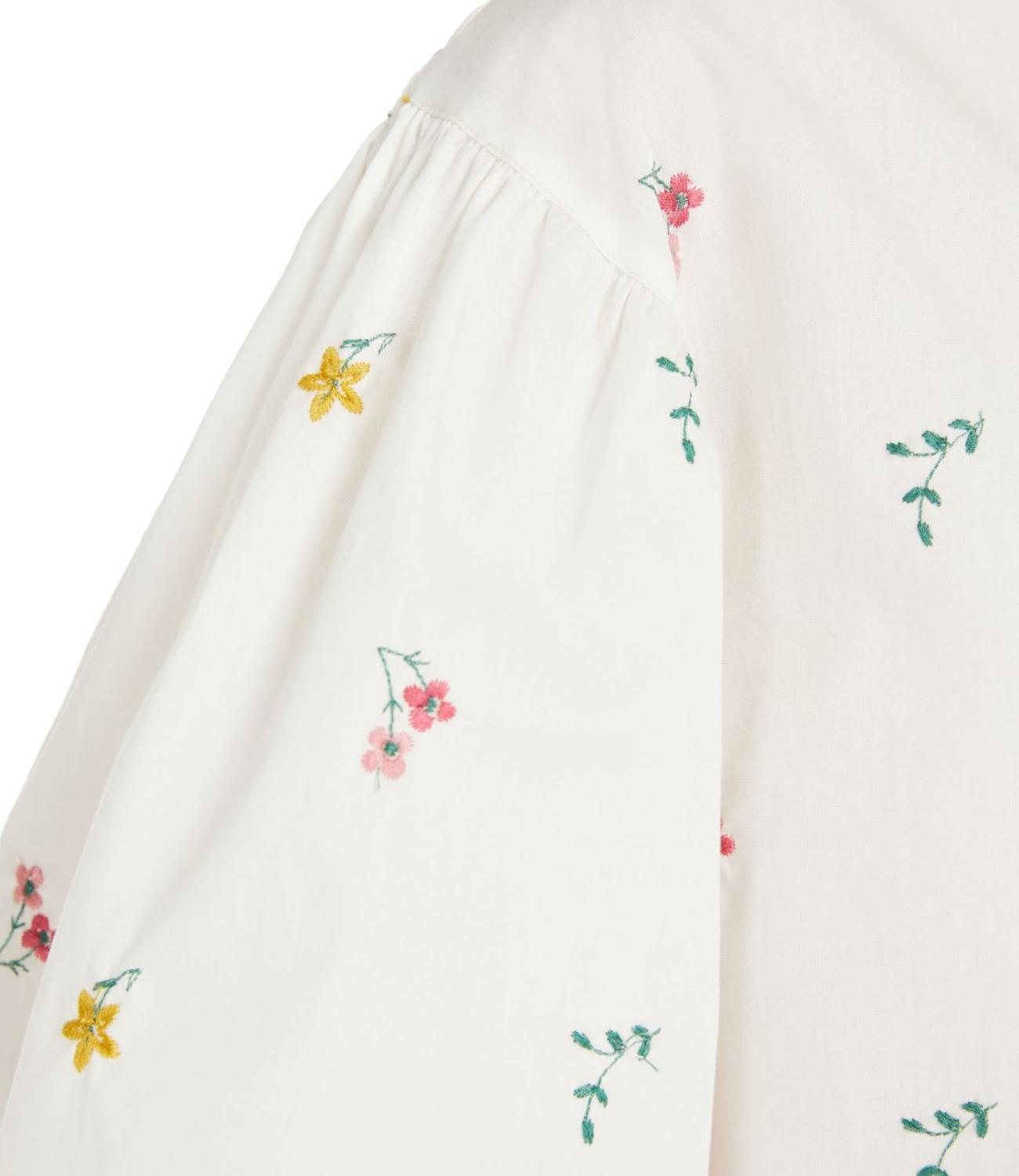 Camicia VILLAR off white con fiori donna