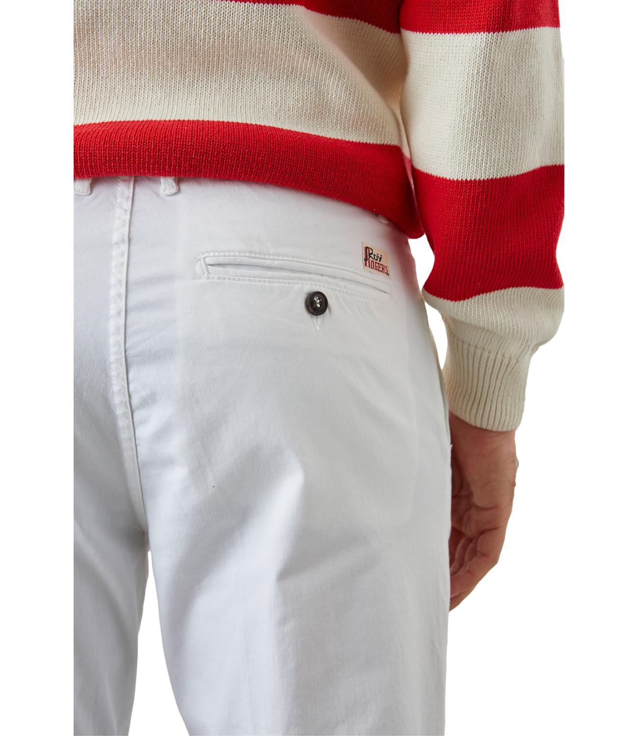 Roy Roger's pantalone bianco uomo Chino Smart