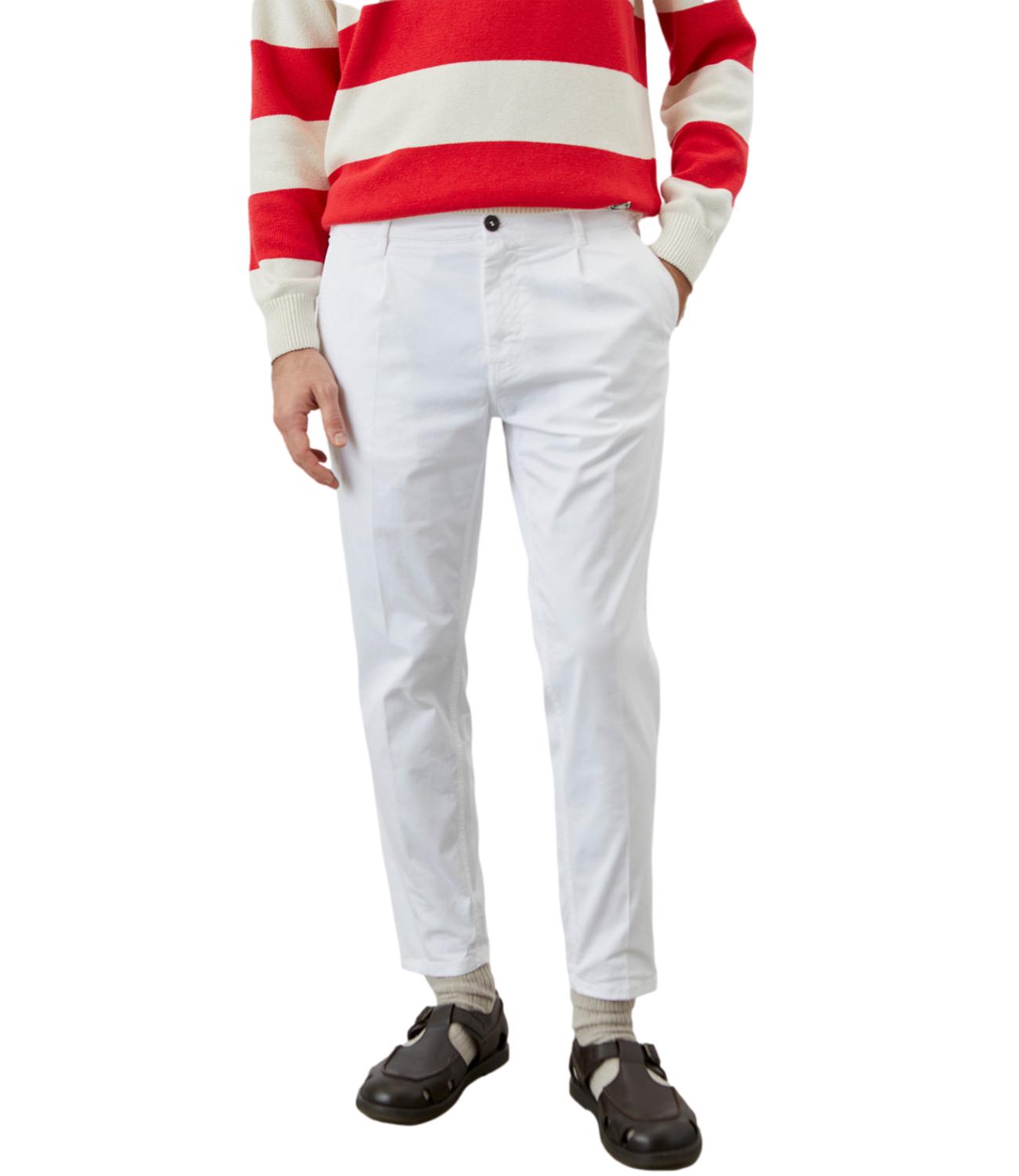 Roy Roger's pantalone bianco uomo Chino Smart