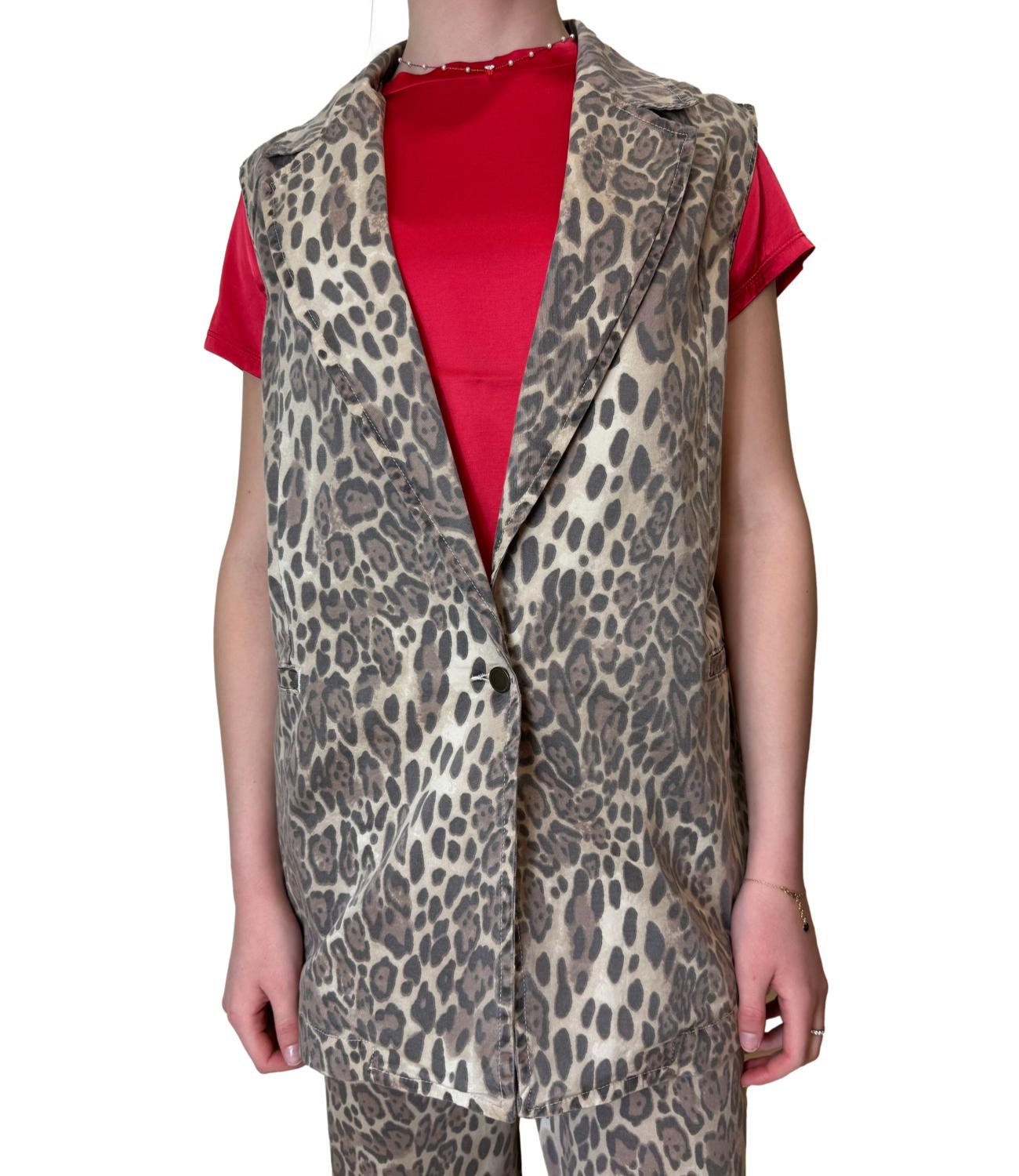 Susy Mix Gilet maculato Donna