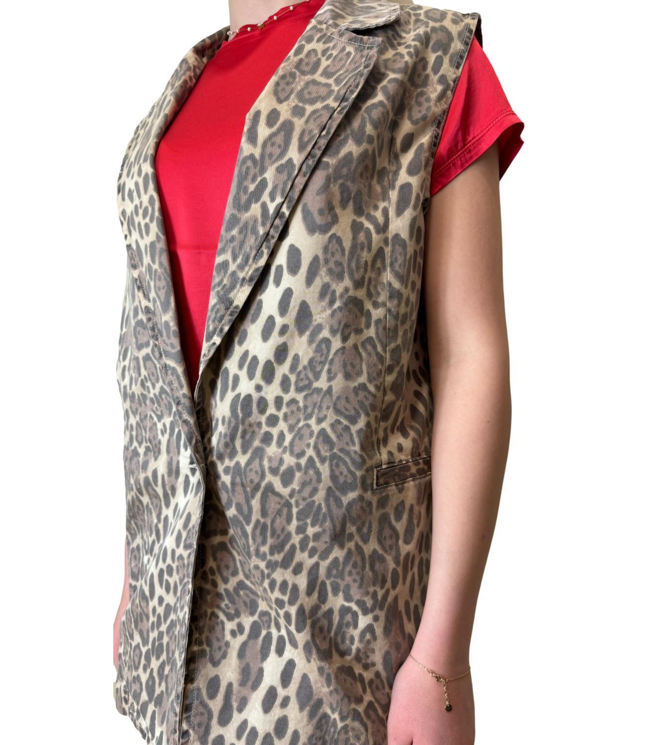 Susy Mix Gilet maculato Donna