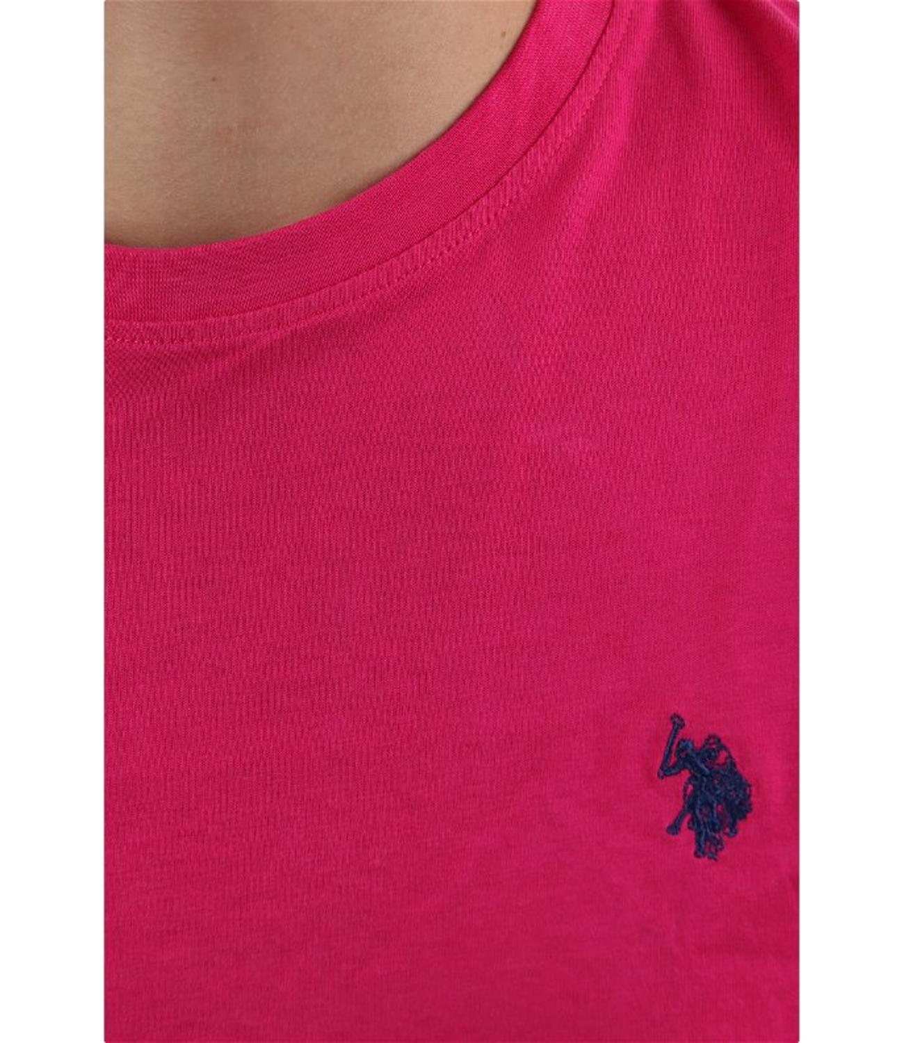 T-shirt U.S. Polo Assn girocollo fucsia