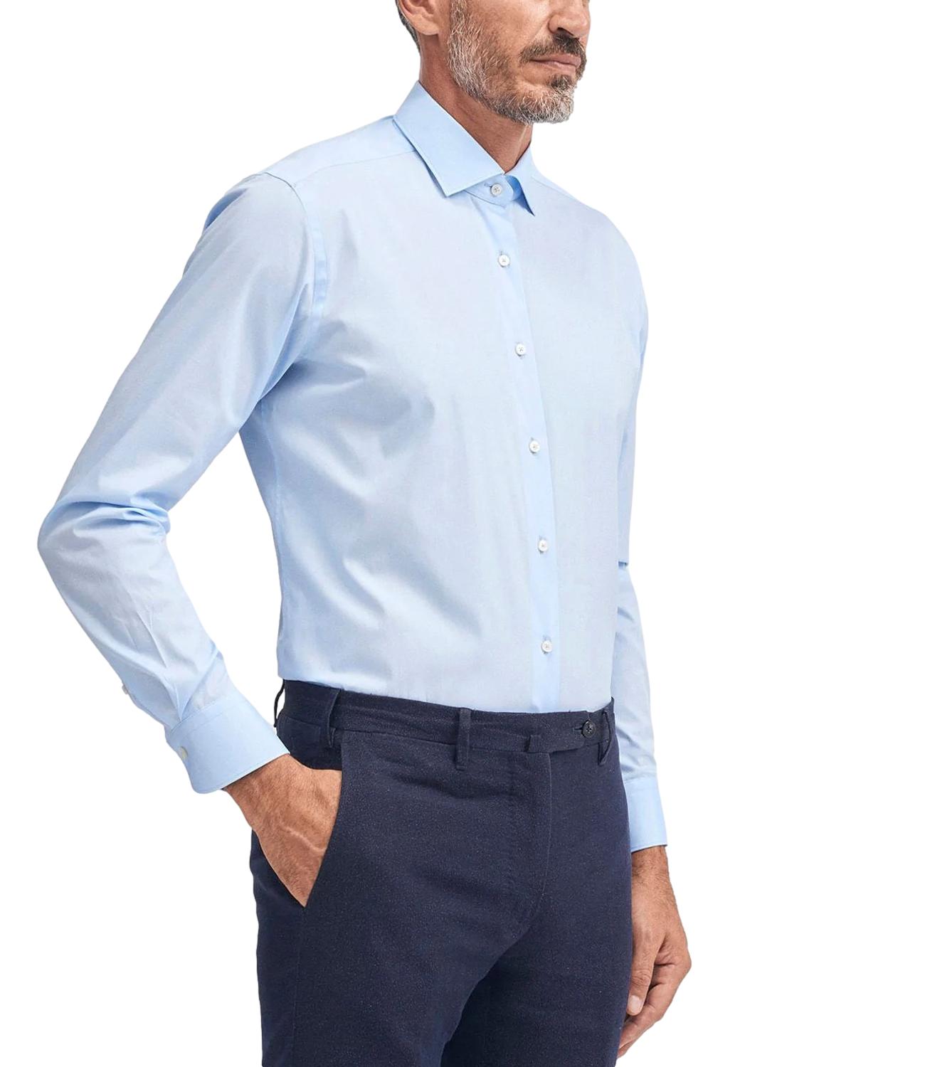 Camicia Xacus celeste taylor fit uomo