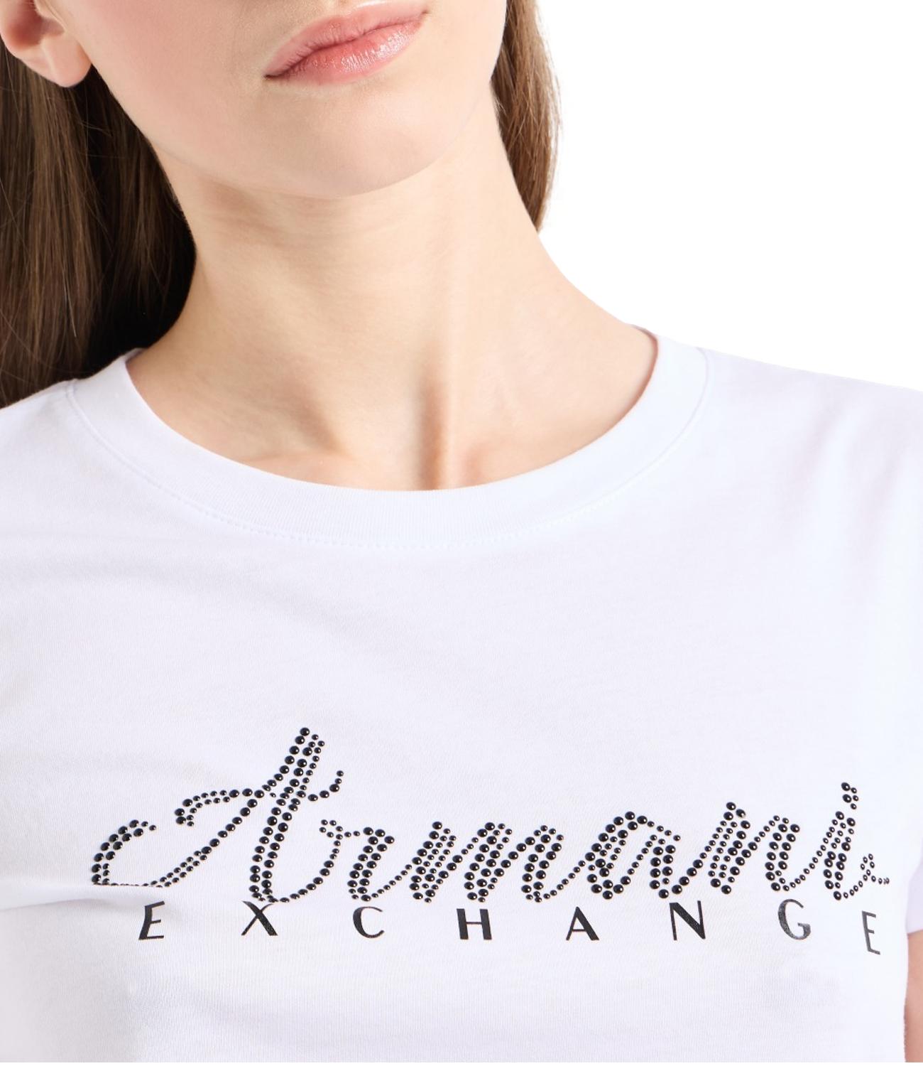 t-shirt logo armani swarovski