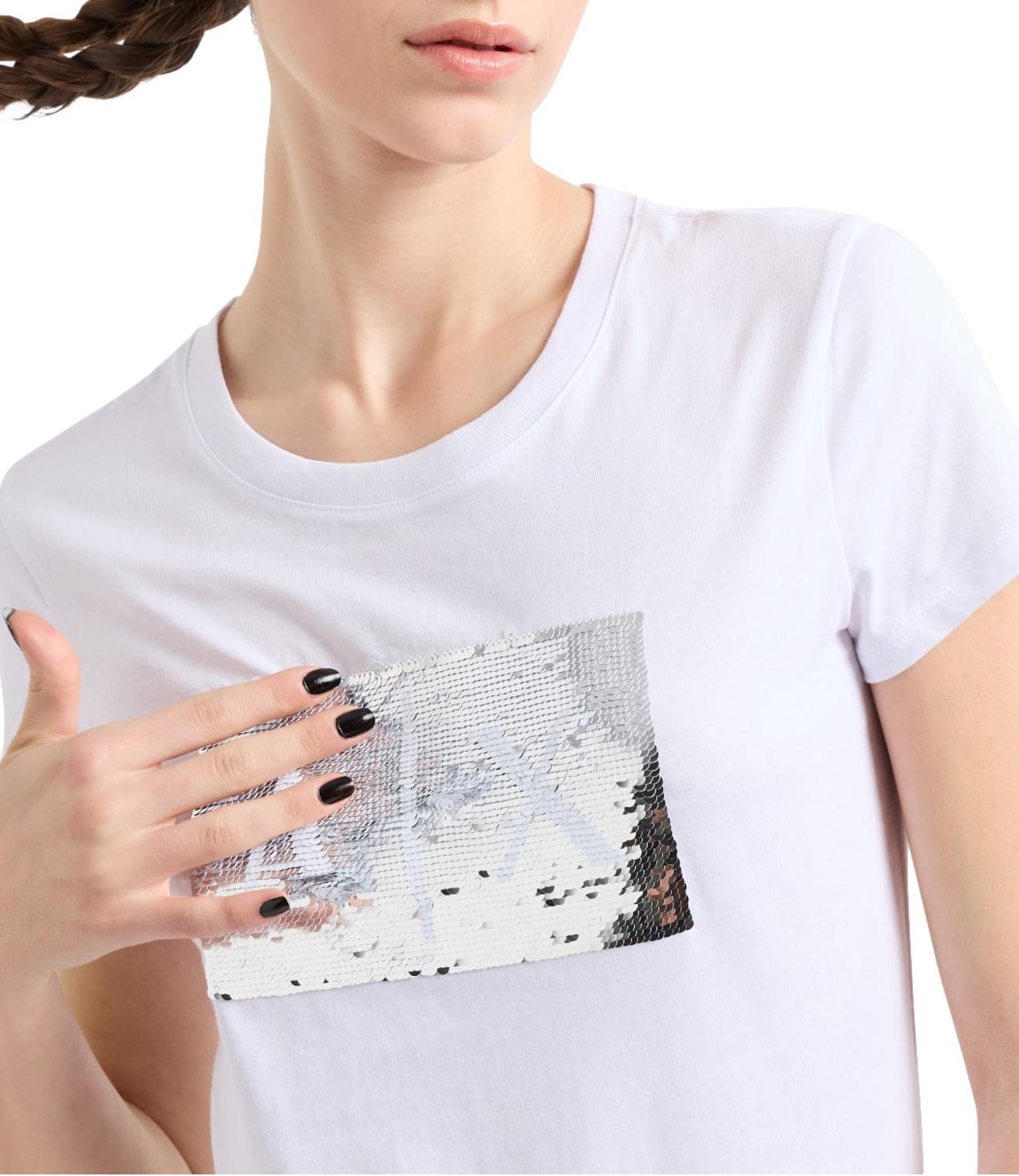 T-SHIRT BIANCA PAILLETTES