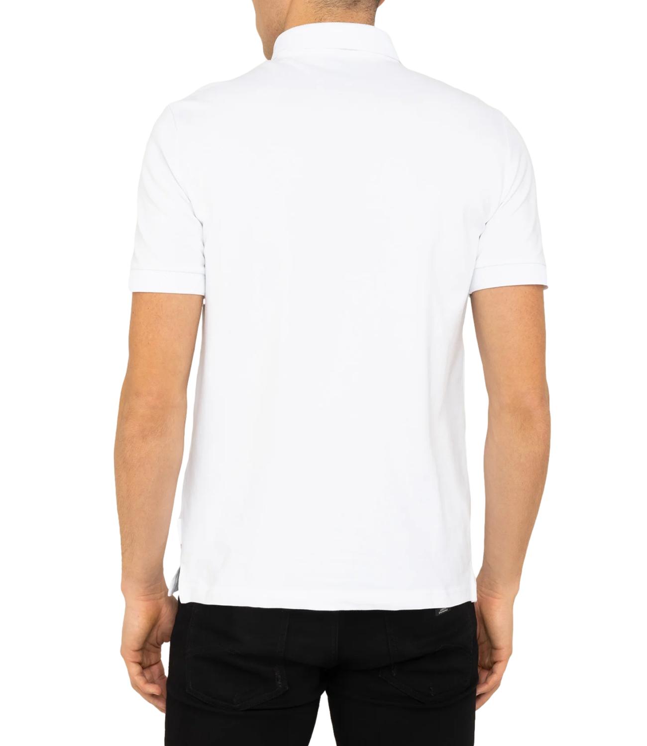 Polo in pique leggero bianco latte
