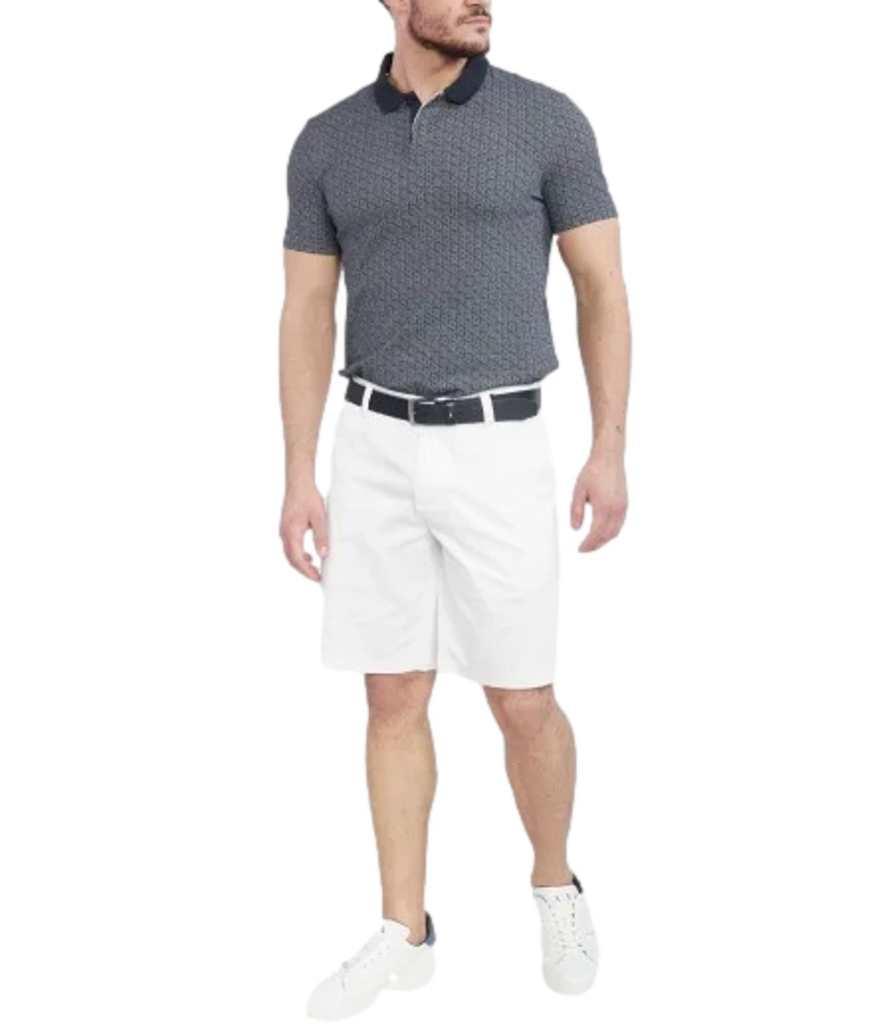 Armani Exchange Bermuda bianco in cotone rasato