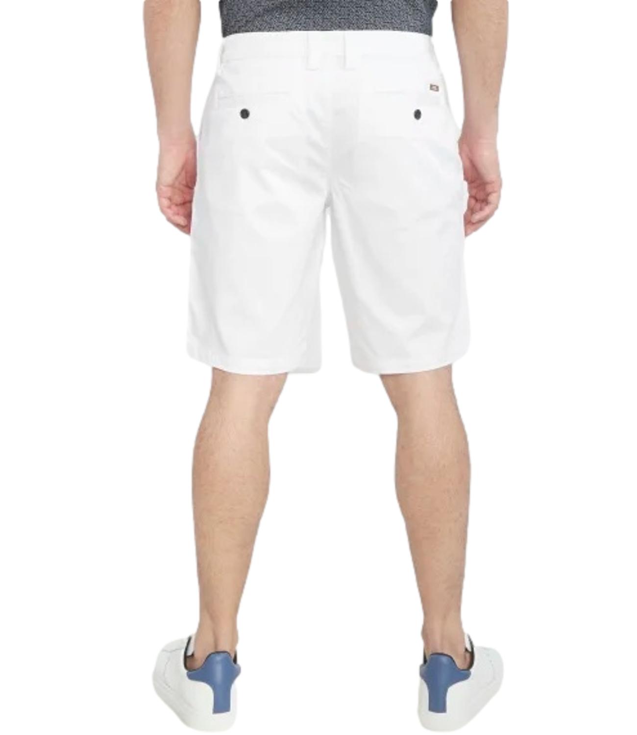 Armani Exchange Bermuda bianco in cotone rasato