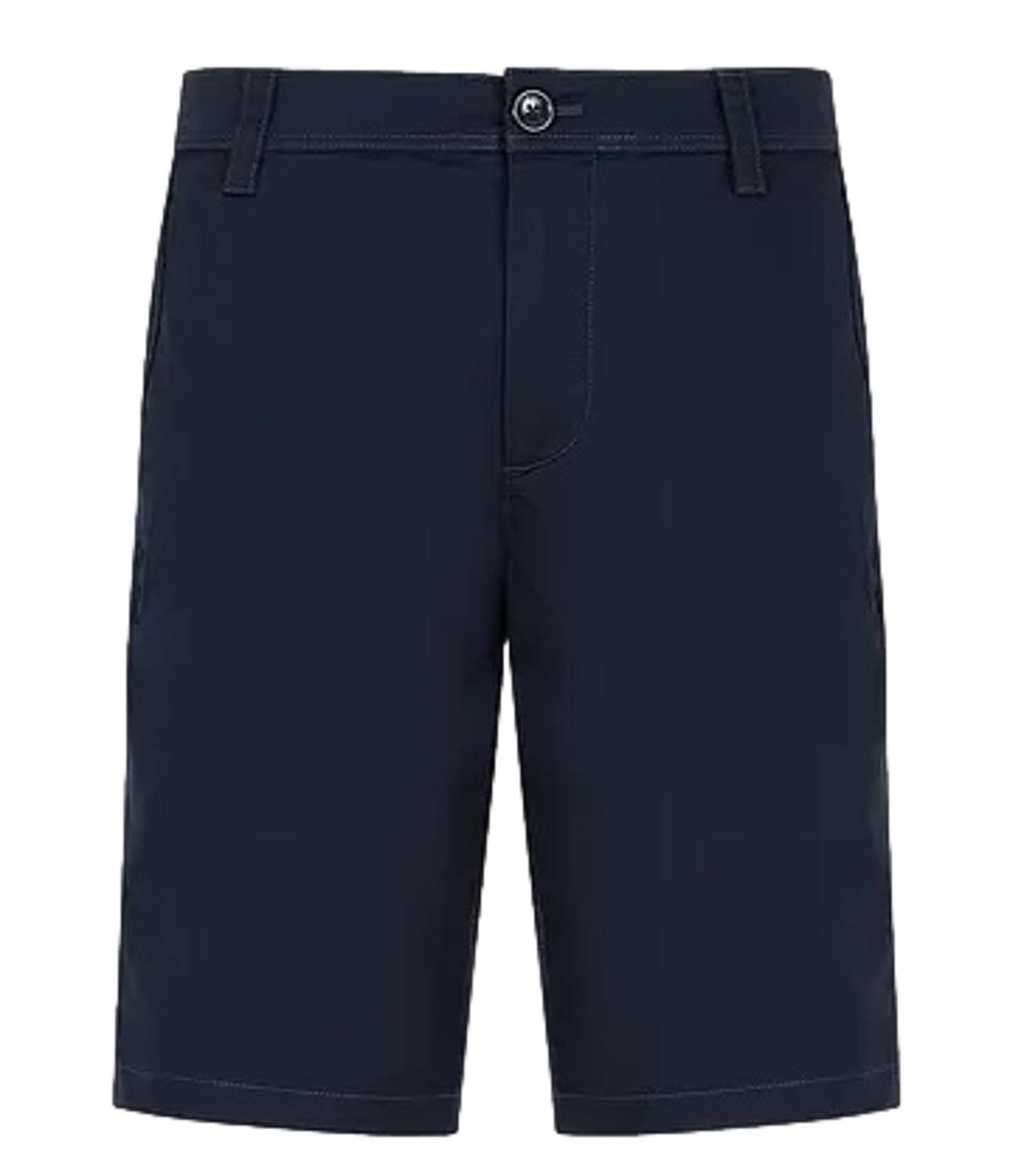 Armani Exchange Bermuda blu navy in cotone rasato