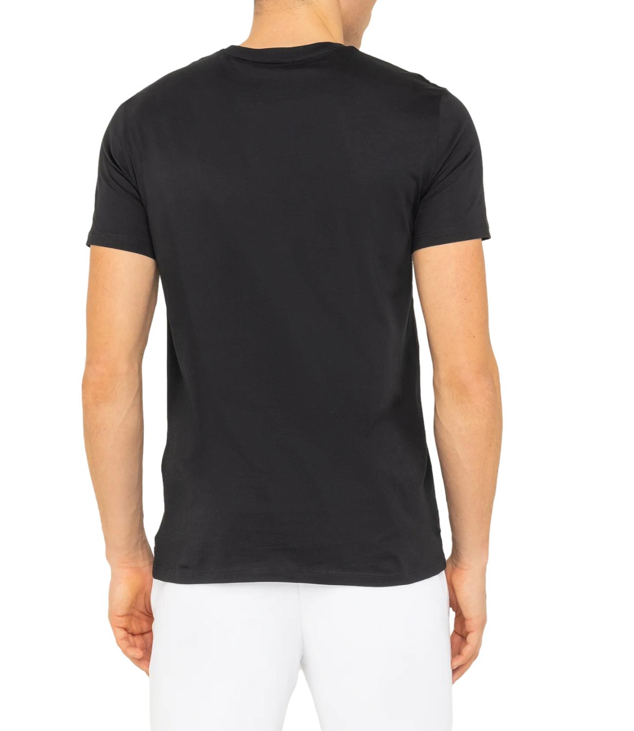 T-shirt Armani Exchange nera da uomo no logo