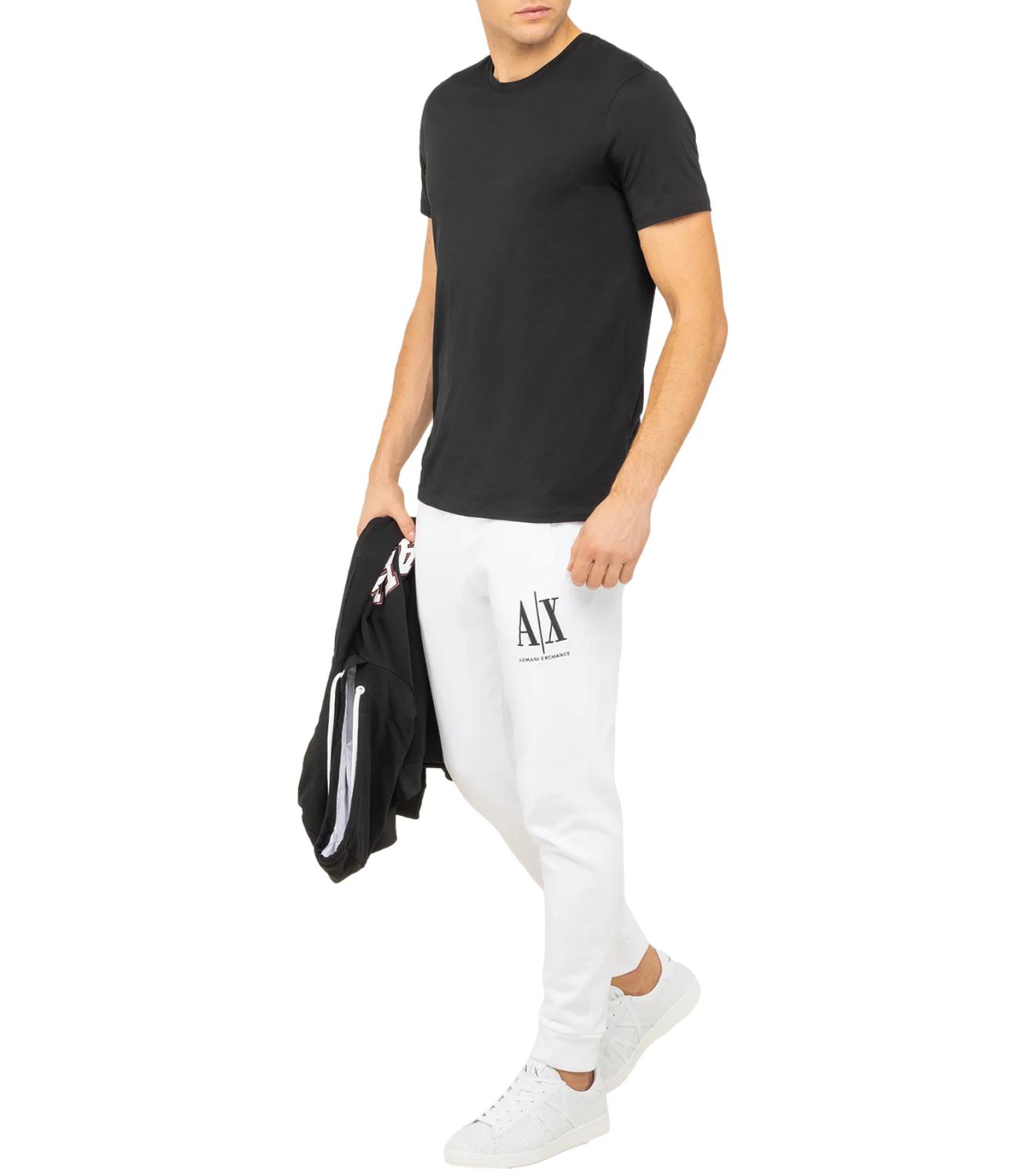 T-shirt Armani Exchange nera da uomo no logo