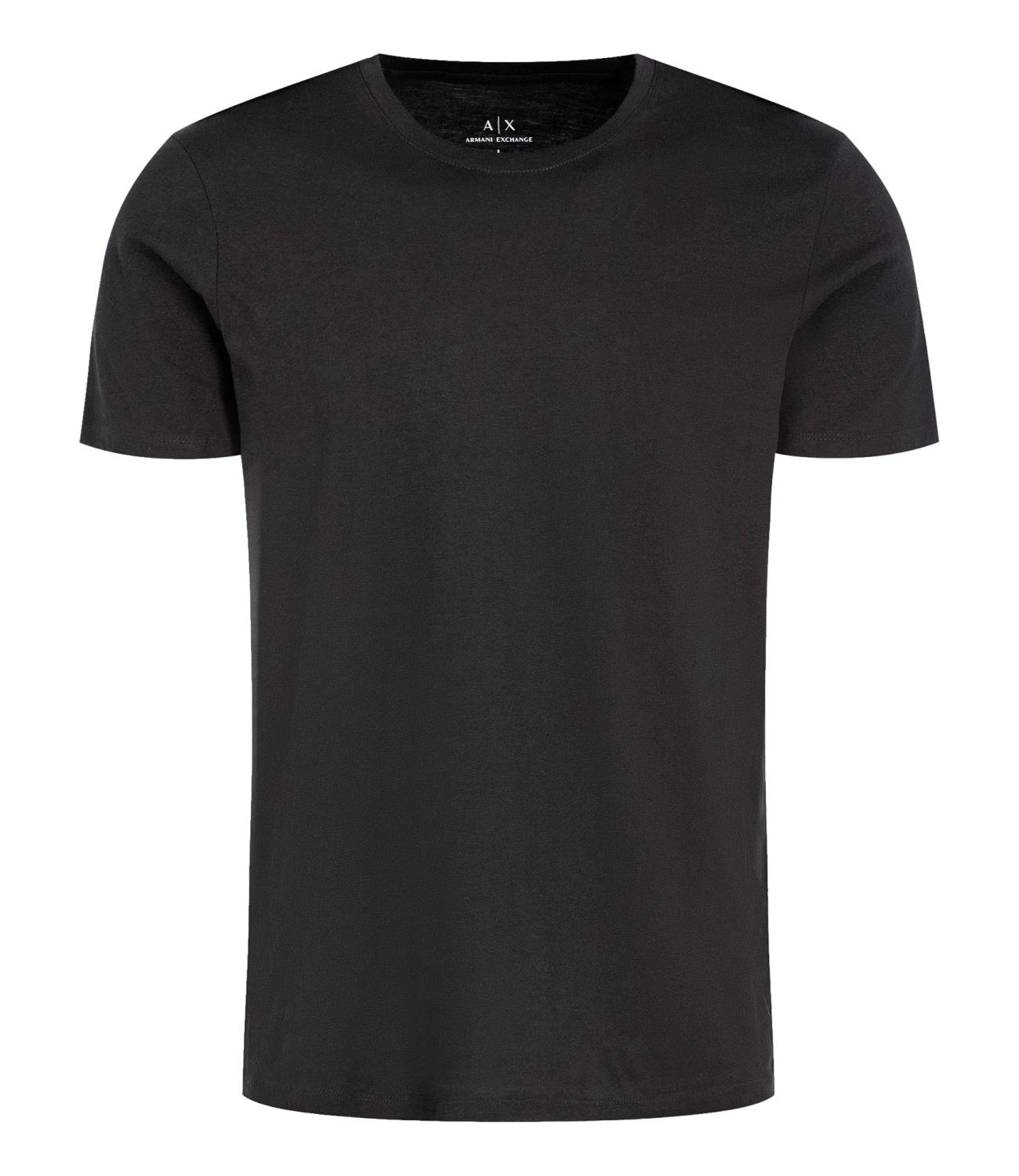 T-shirt Armani Exchange nera da uomo no logo