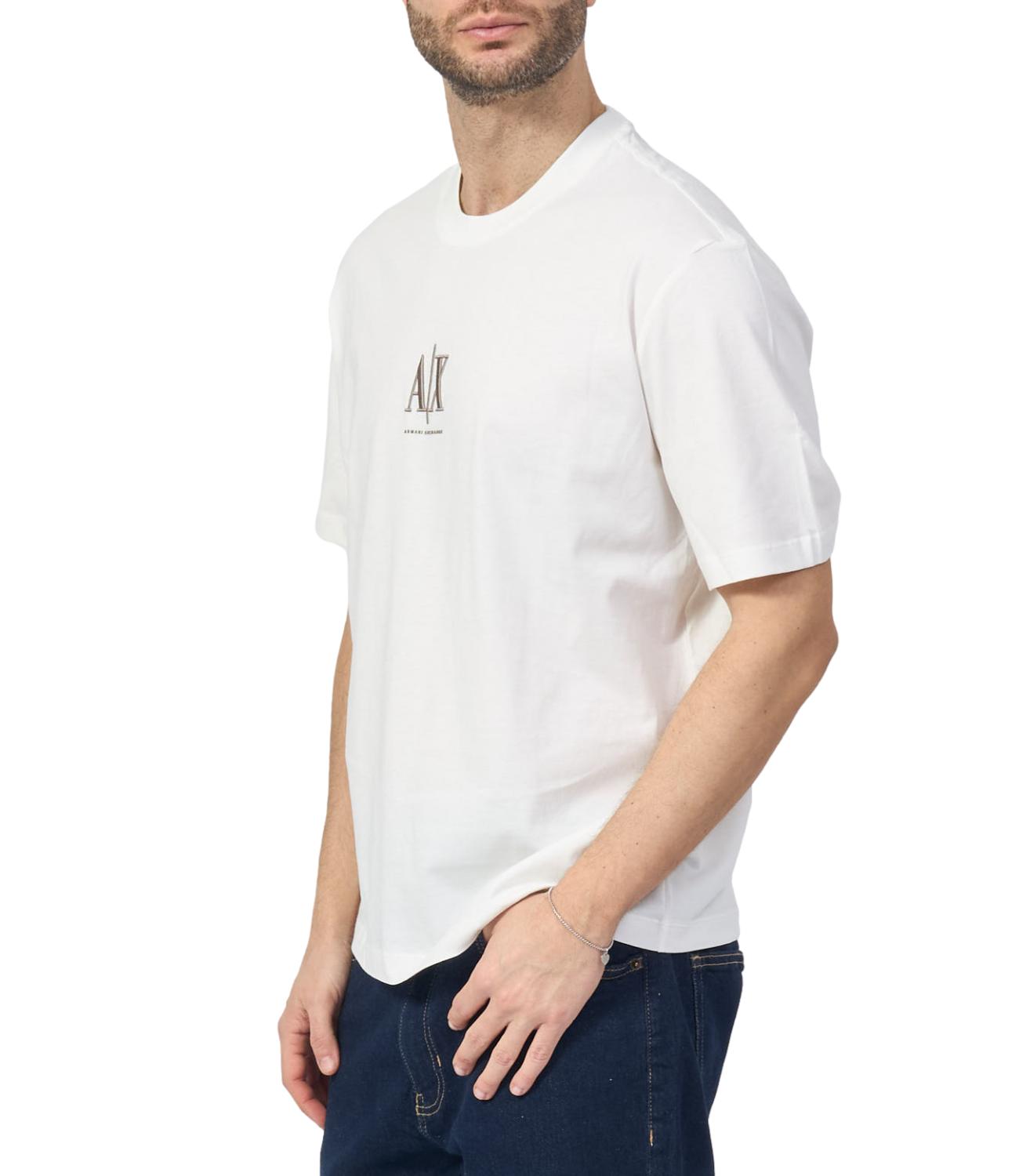 T-shirt bianca uomo con logo AX sul petto