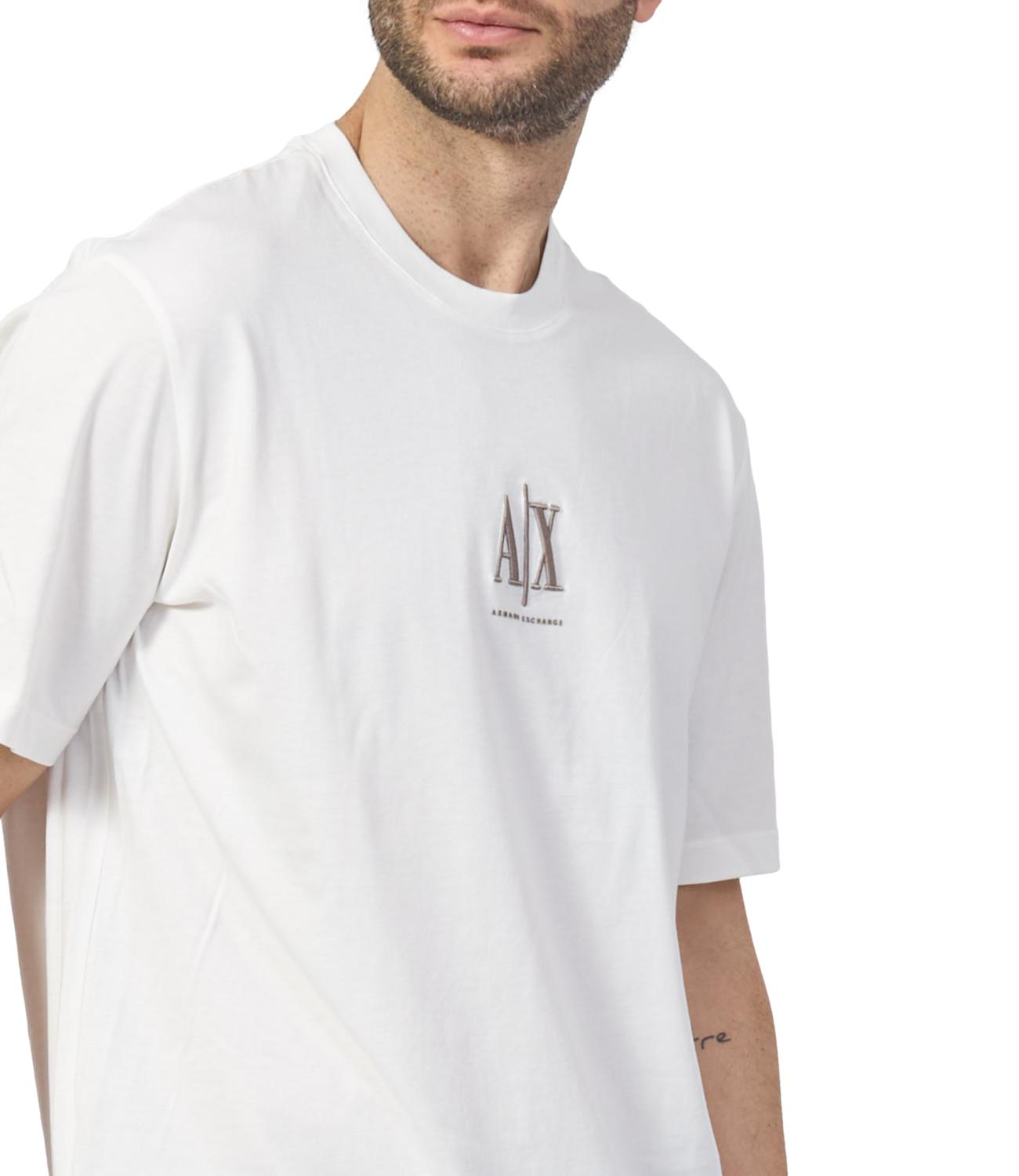 T-shirt bianca uomo con logo AX sul petto