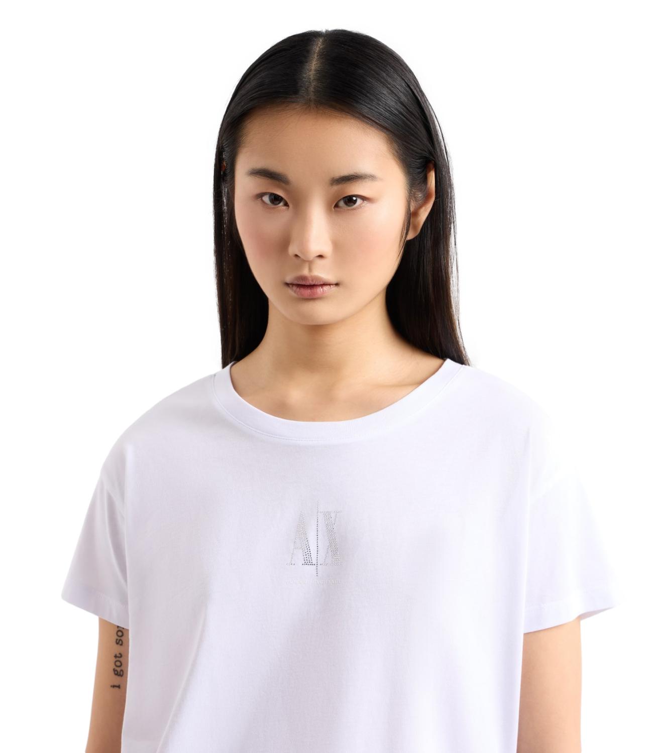 T-shirt Armani Exchange bianca semplice