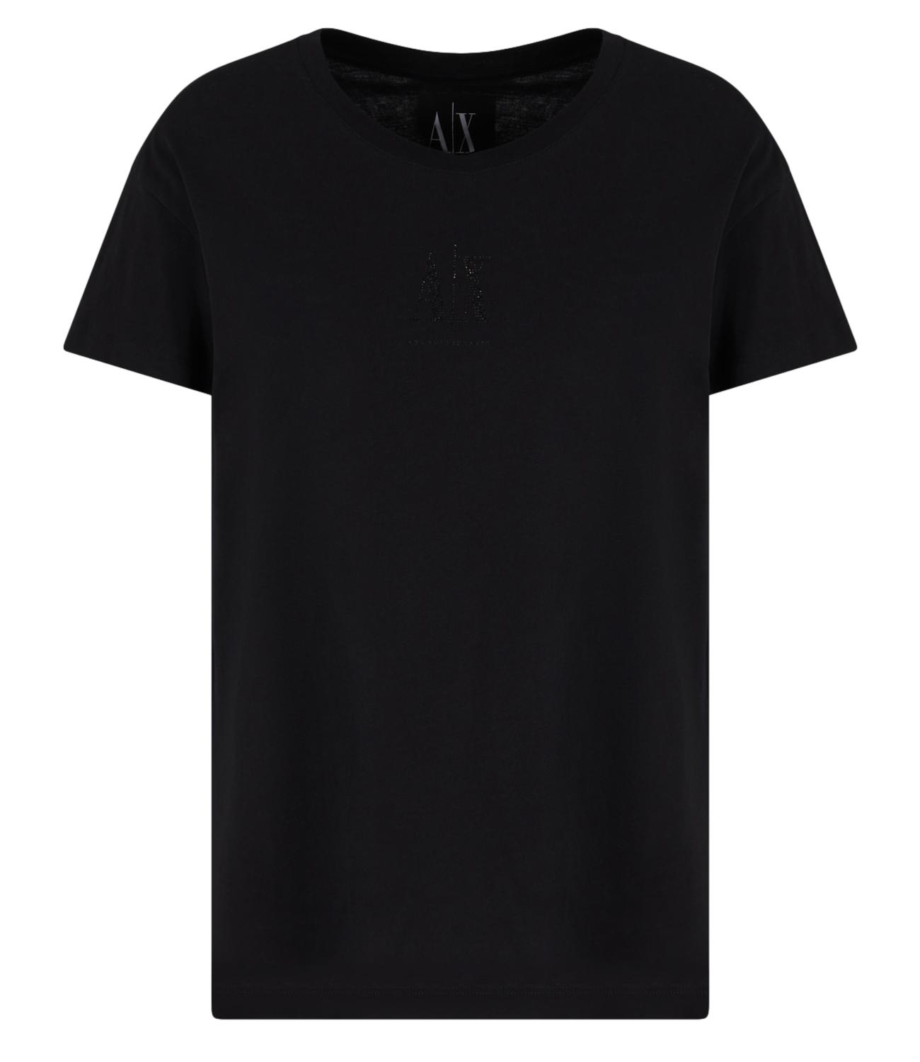 T-shirt Armani Exchange nera semplice