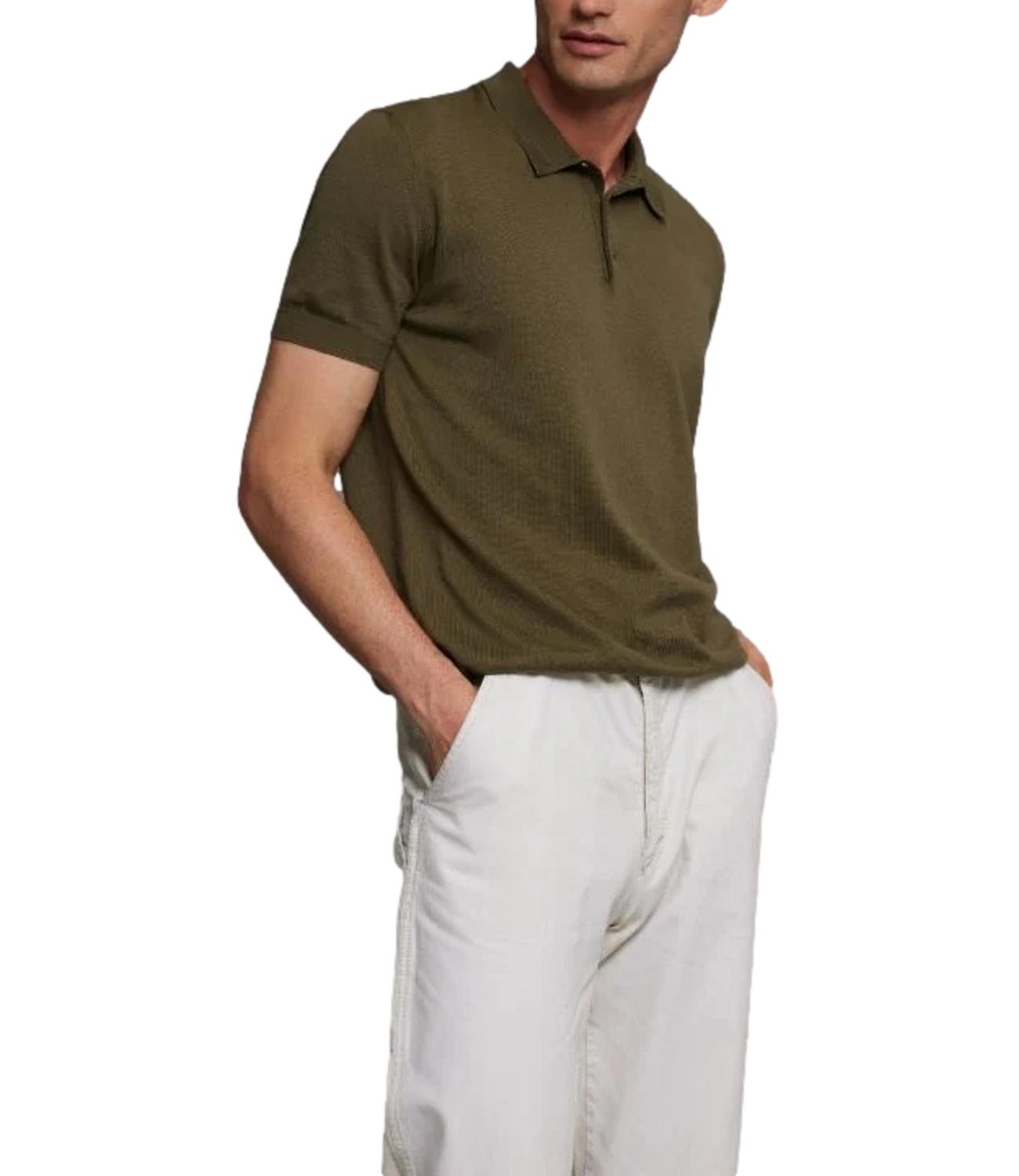 SS POLO KNIT olive