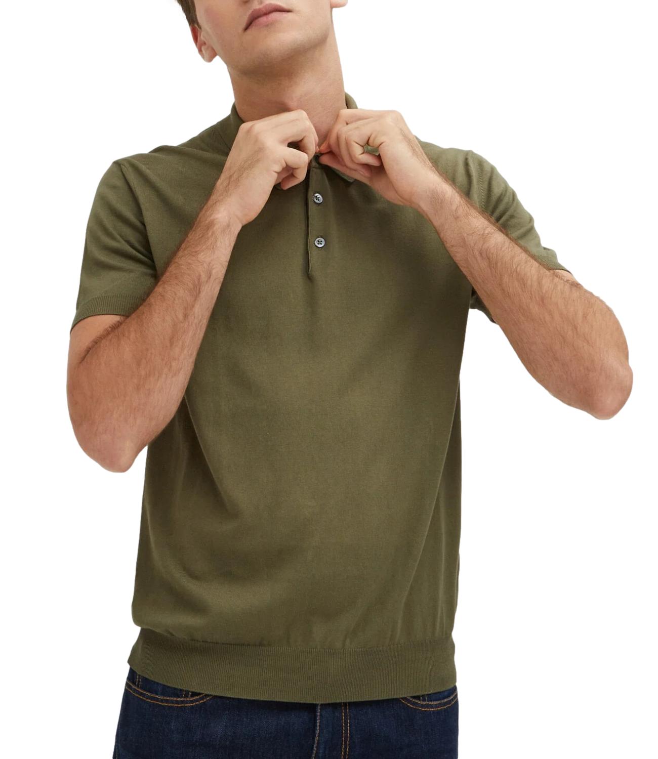 SS POLO KNIT olive