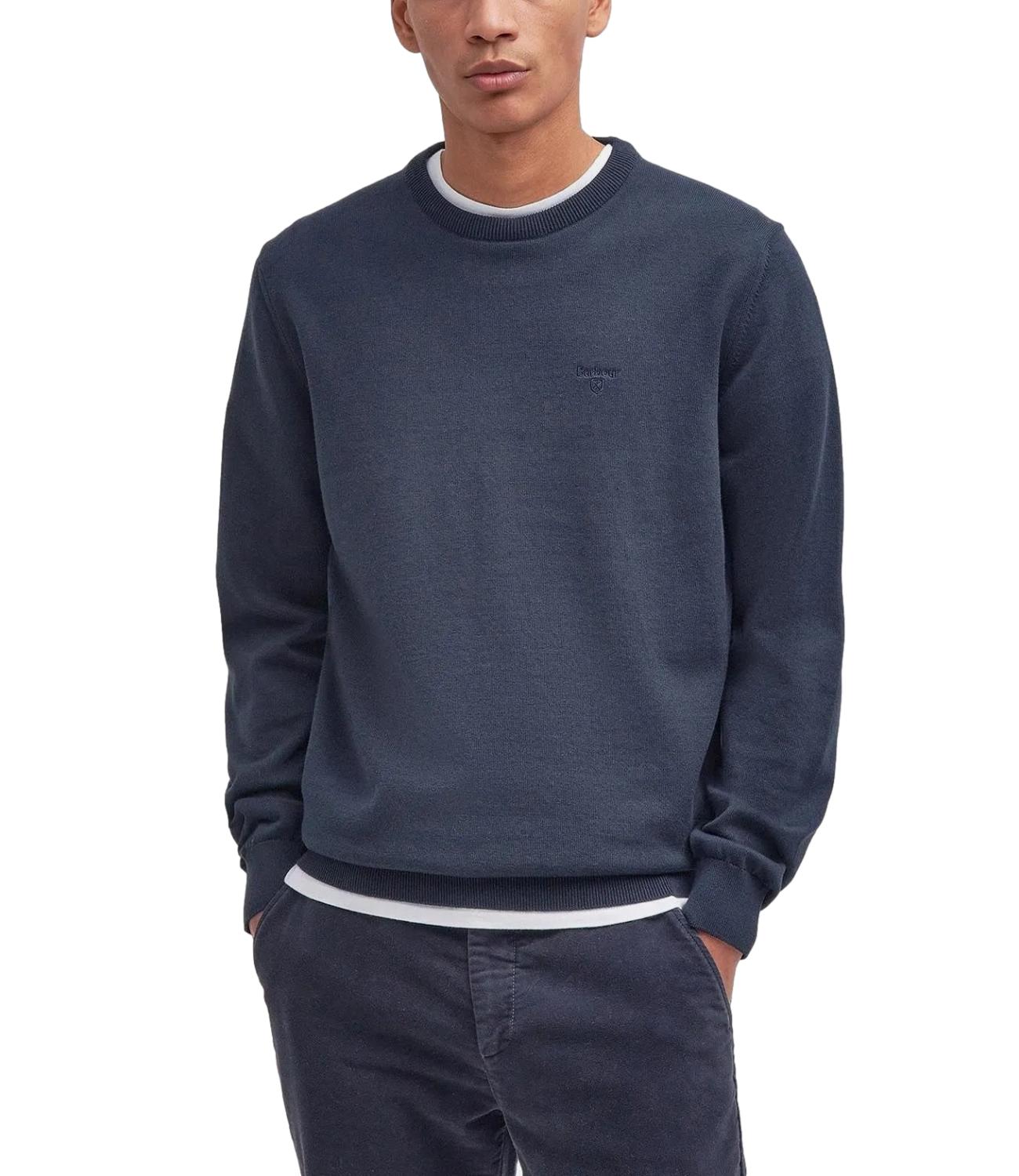Maglione girocollo in cotone Pima Navy
