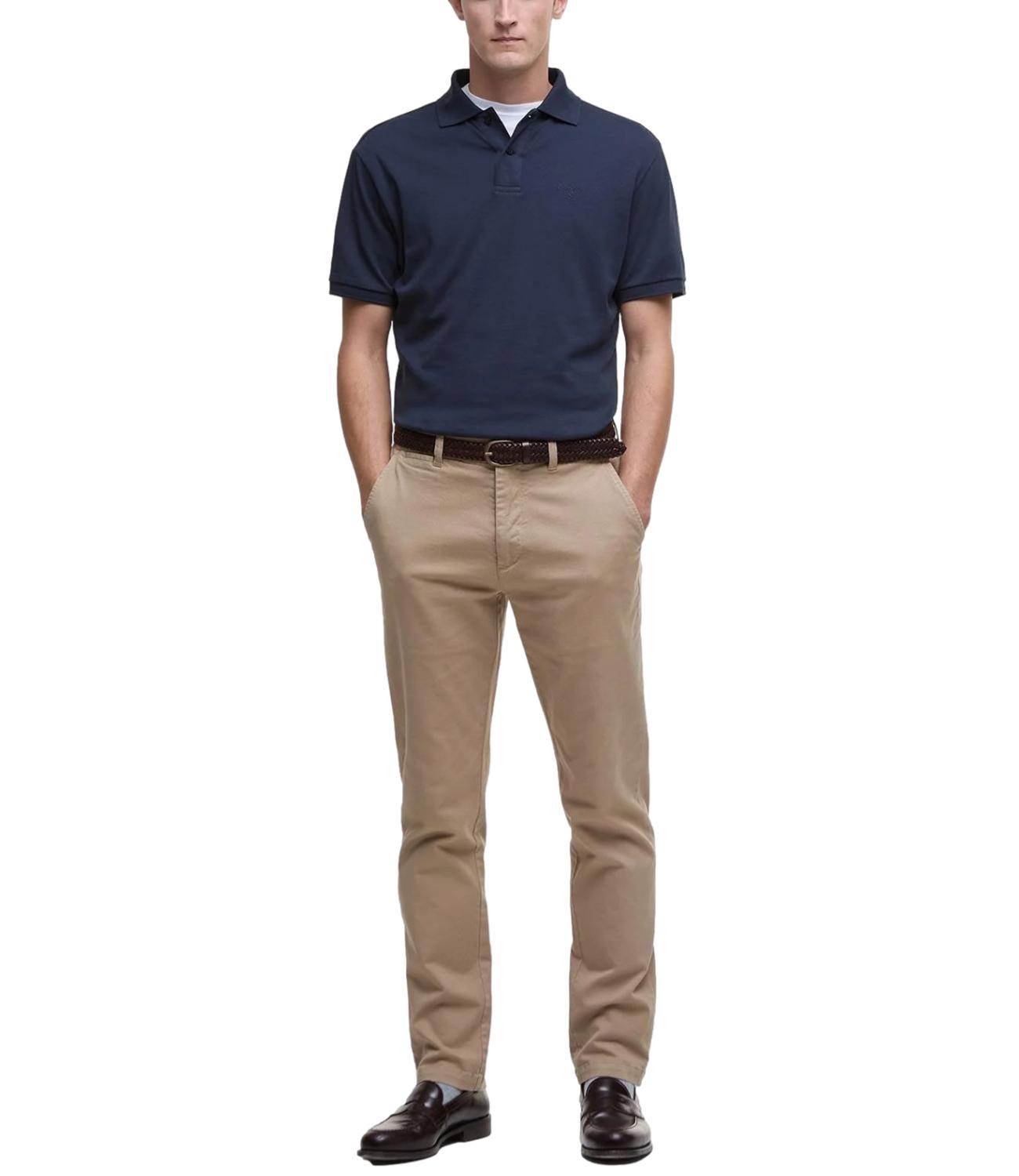 HYLTON INTERLOCK POLO blu