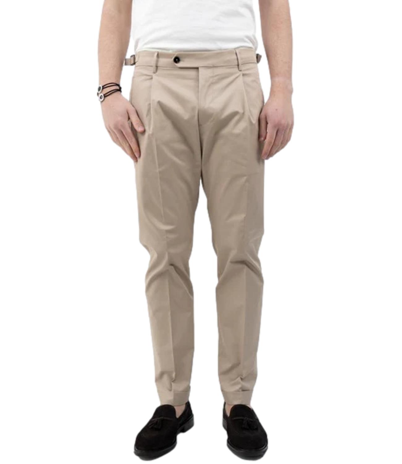 Pantalone Berwich Retro twill stretch cotton beige