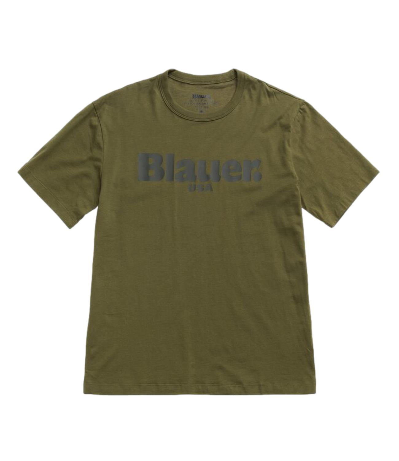 T-shirt in tono bourne verde