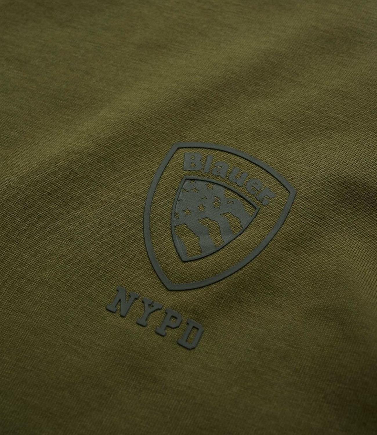 Blauer T-shirt Verde Uomo