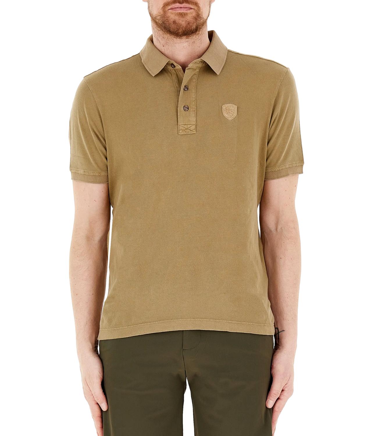 Polo Blauer tinta in capo beige
