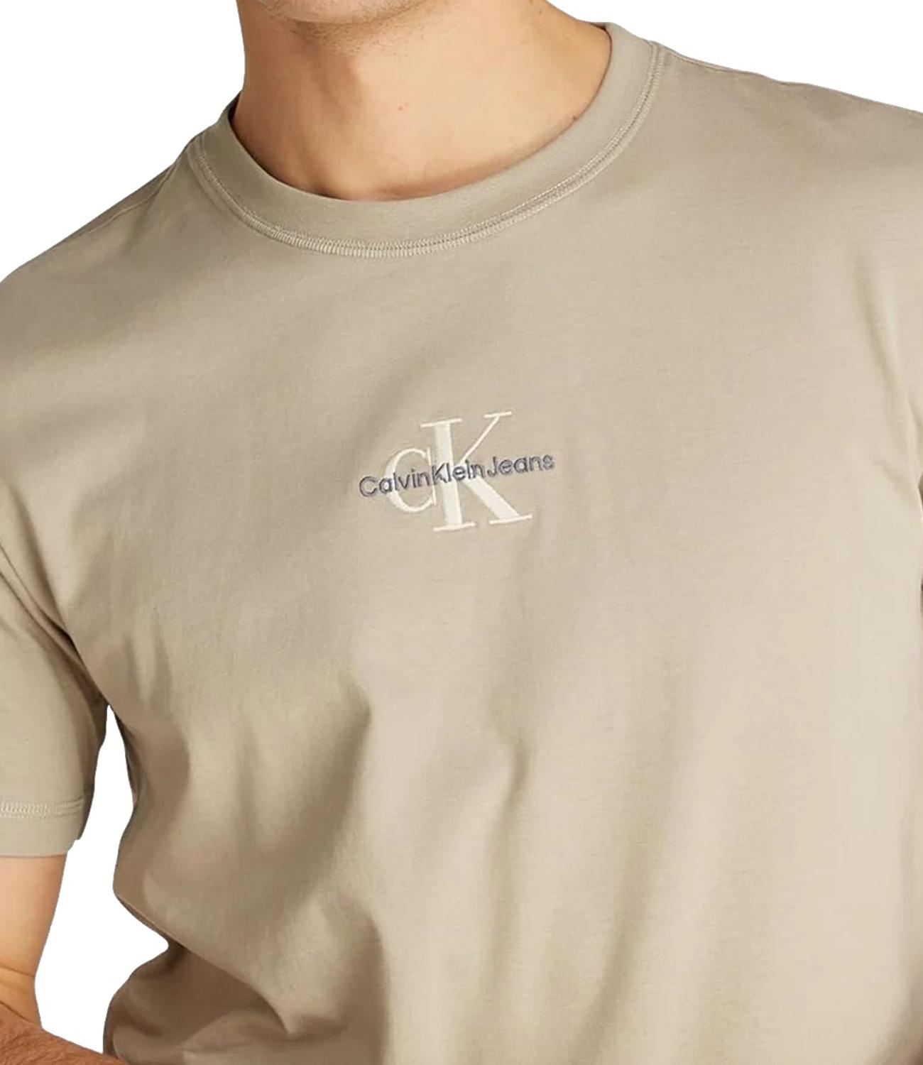 Calvin Klein T-shirt Monologo Tee Aluminium Uomo