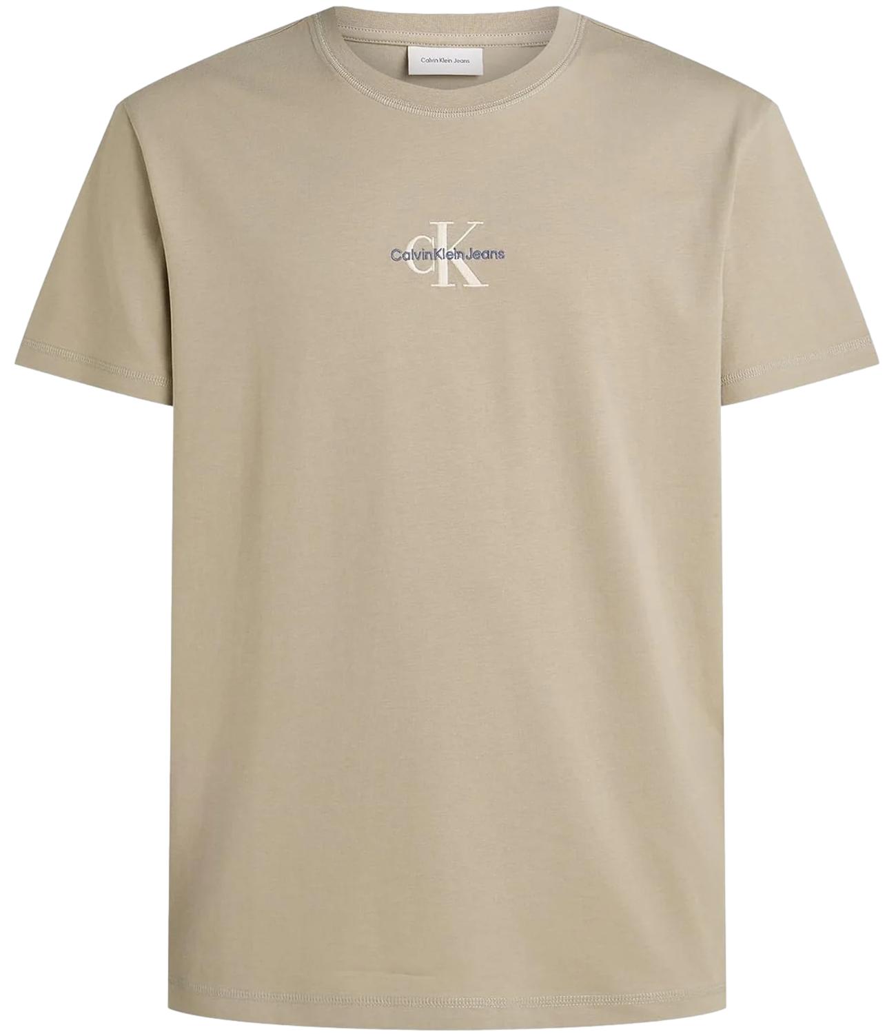 Calvin Klein T-shirt Monologo Tee Aluminium Uomo