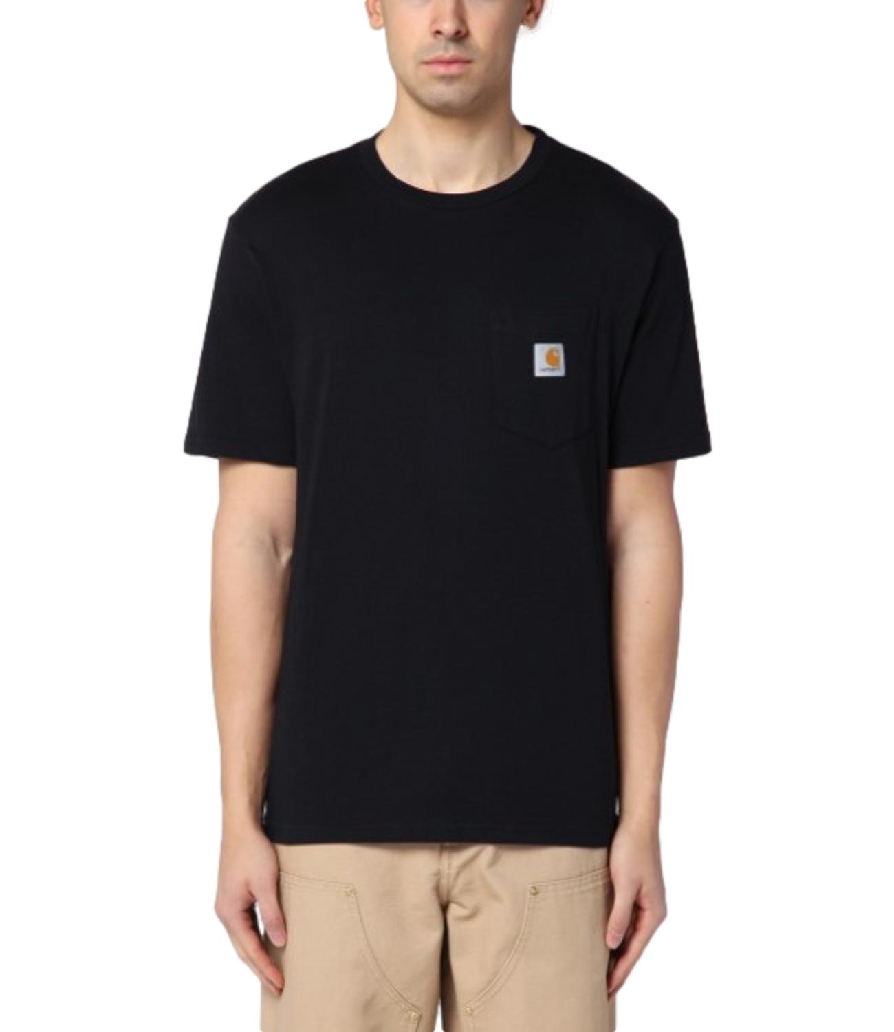T-shirt Carhartt nera taschino