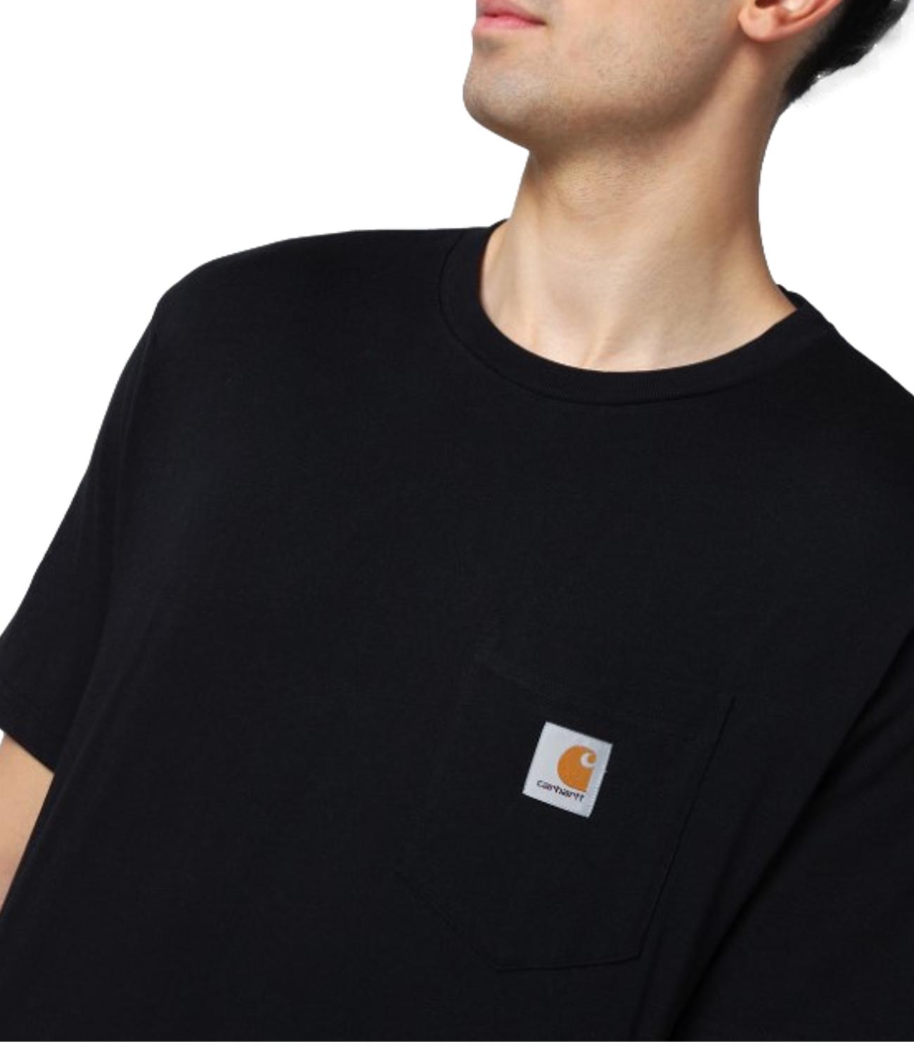 T-shirt Carhartt nera taschino