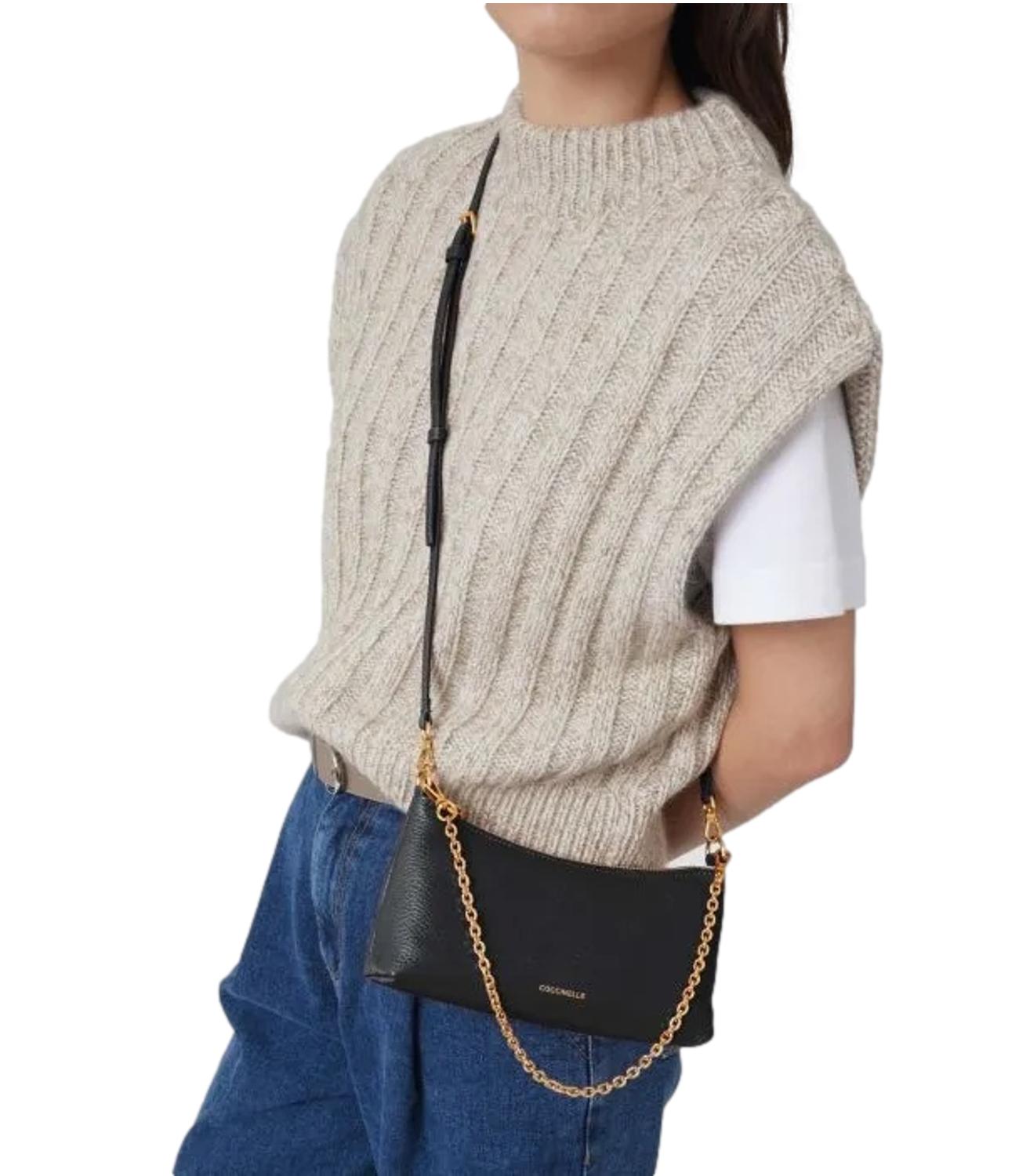 Coccinelle borsa Aura nera donna