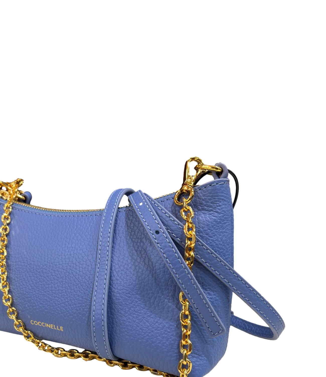 Coccinelle borsa Aura celeste donna