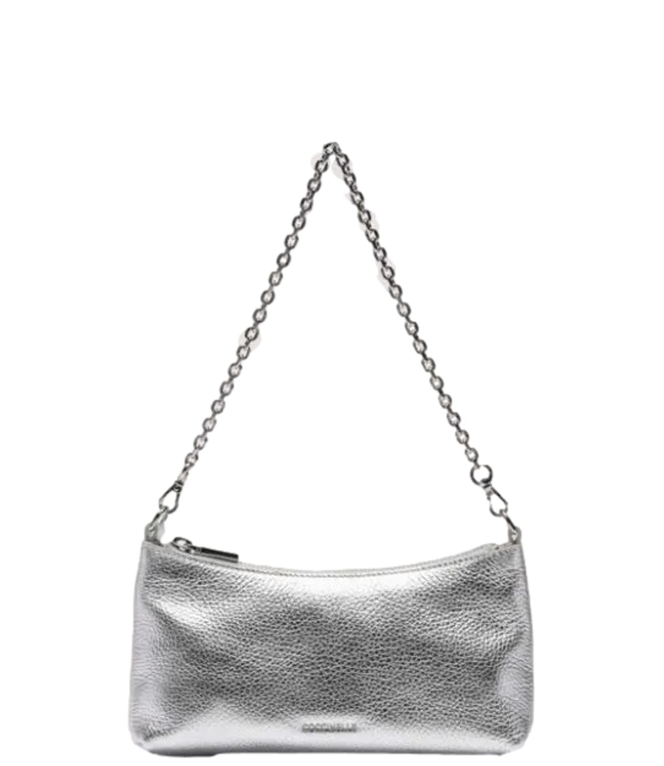 Coccinelle borsa Aura argento donna