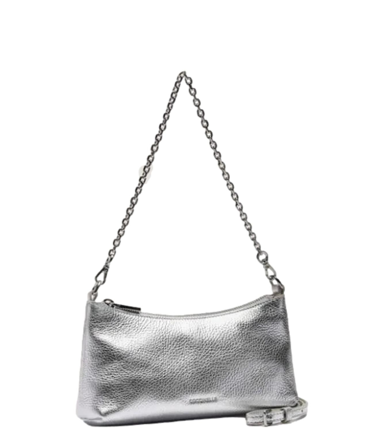 Coccinelle borsa Aura argento donna